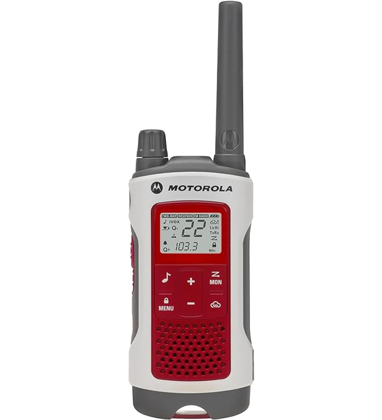Motorola Solutions T480 Talkabout Rechargeable Emergency Preparedness Two-Way Radio Single Unit (Red/White) - Buy Online on SooperMarket.com