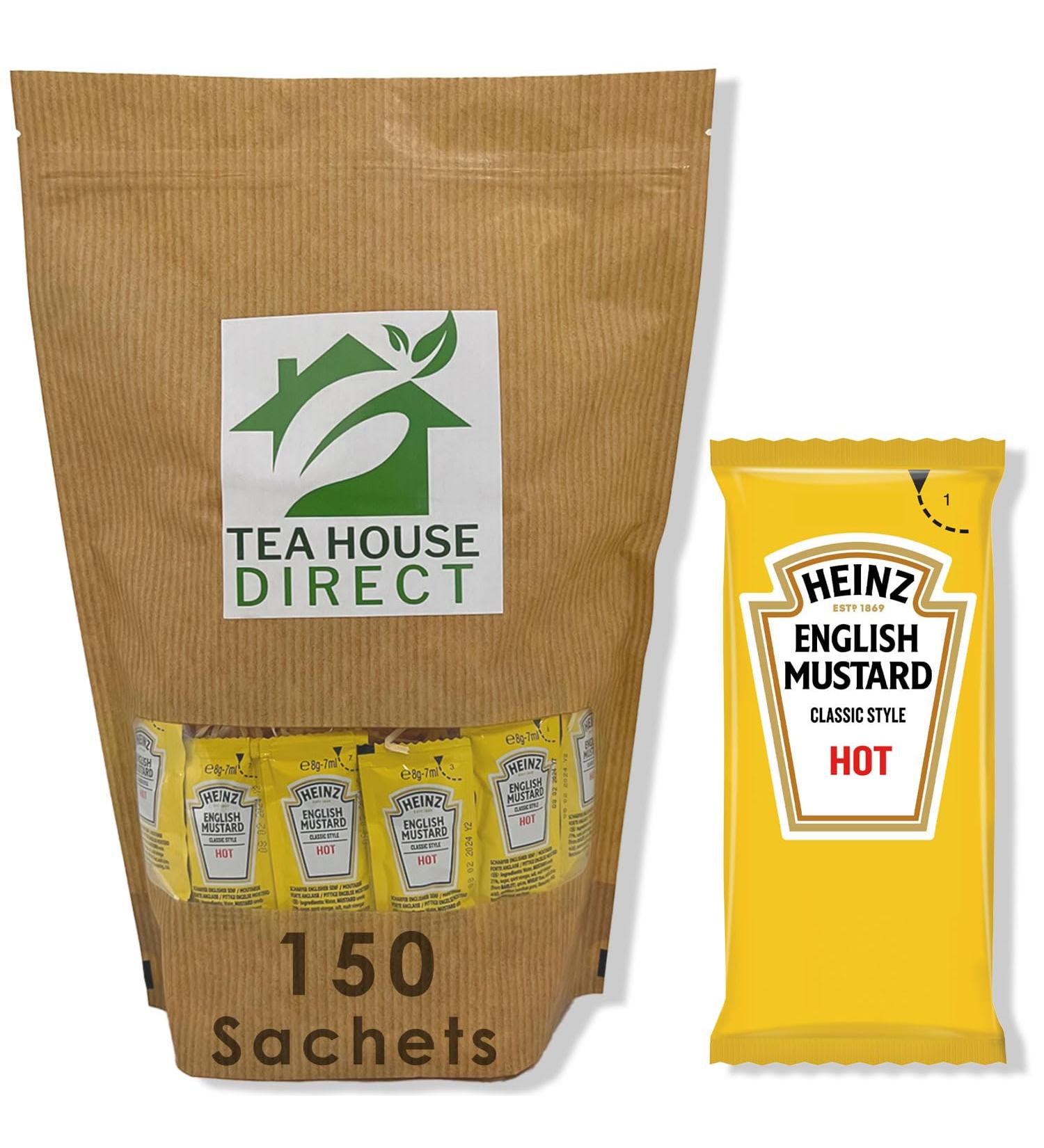 Heinz English Mustard Classic Style Hot Sauce - Infuse Your Dishes with Authentic English Flavor - Convenient Single-Serve Packet for On-the-Go Deliciousness - 150 Sachets