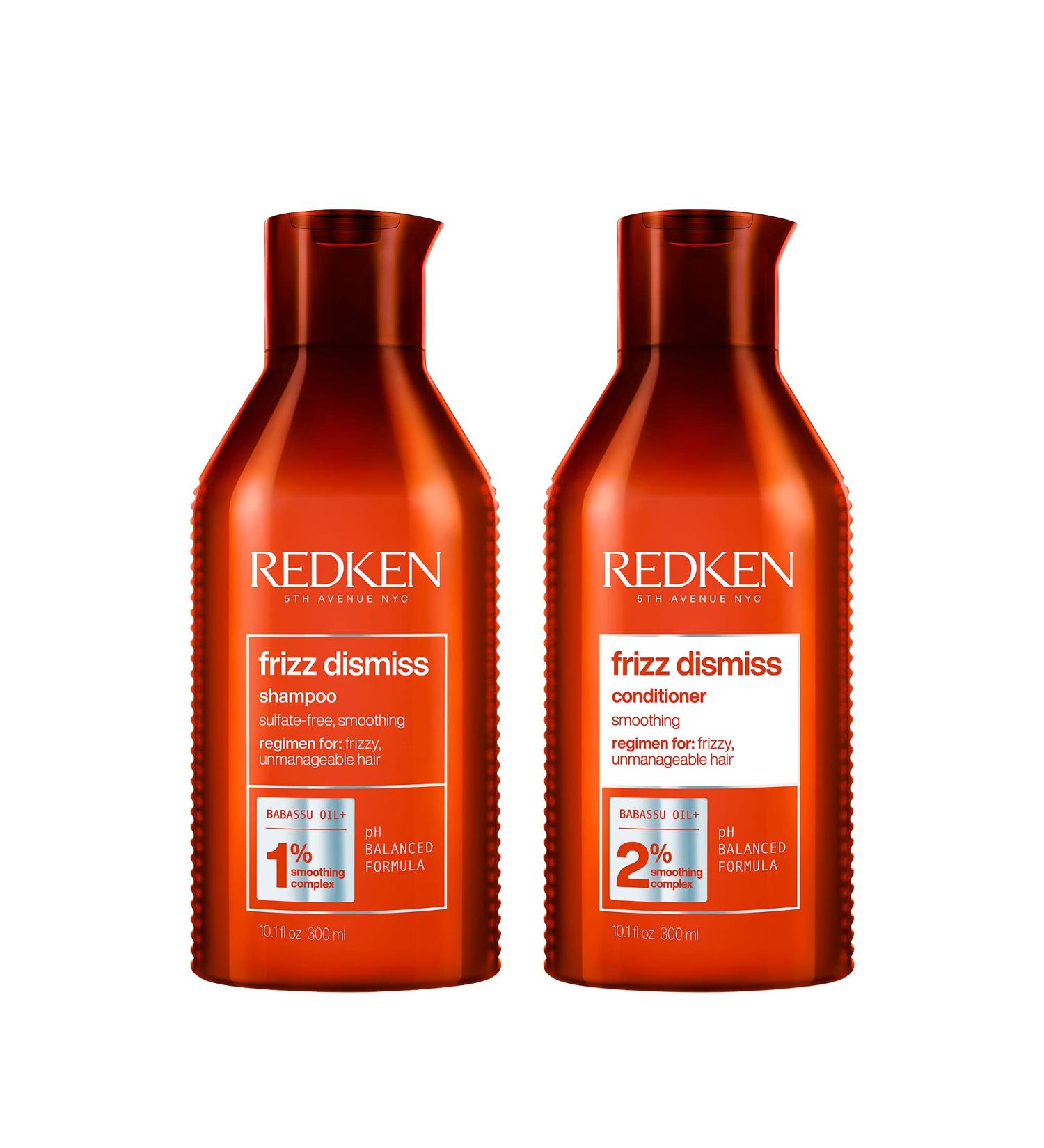REDKEN Frizz Dismiss Shampoo & Conditioner Set for Frizzy Hair - Smooth & Manage Frizz - Sulfate Free - 10.1 Fl. Oz (Pack of 2) - Buy Online on SooperMarket.com