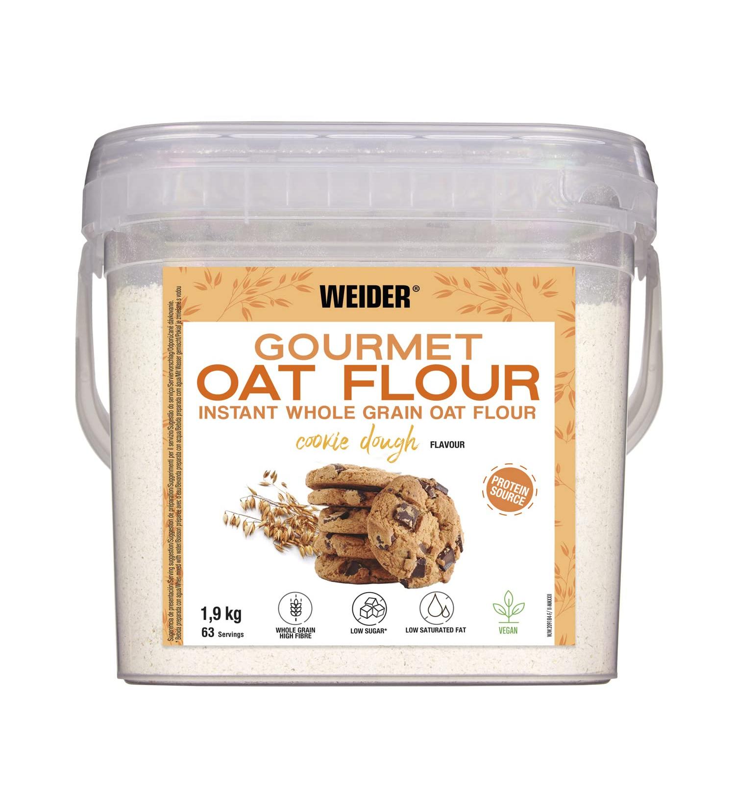 Weider Gourmet Oat Flour Cookie Dough 1.9kg - Whole Grain Protein Source with Low Sugar (Pack of 1) - Buy Online on SooperMarket.com