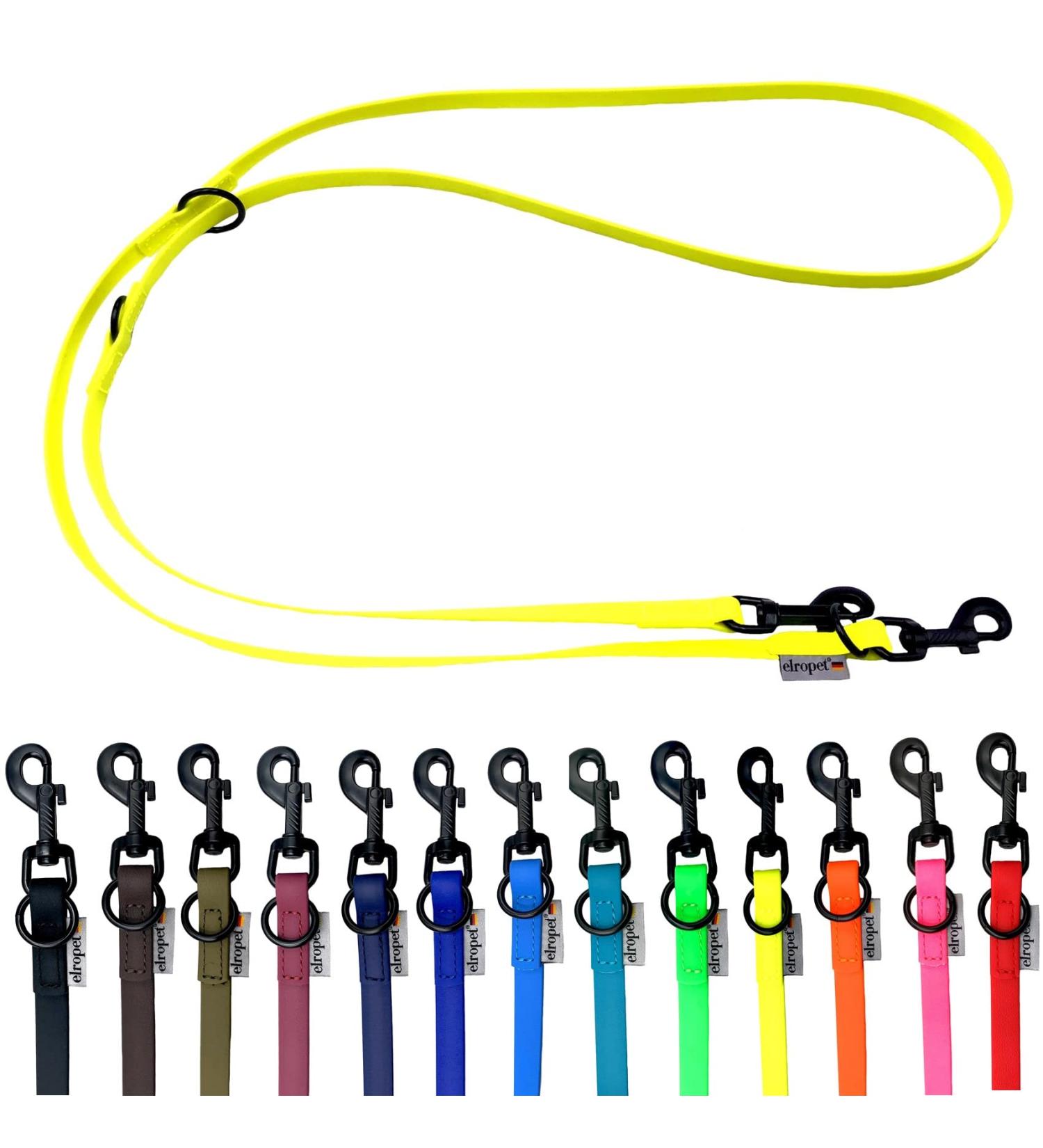 Biothane Dog Leash with Adjustable Hook | Durable 5m x 9mm | Ideal for Small & Large Dogs - Neon Yellow - Buy Online on SooperMarket.com