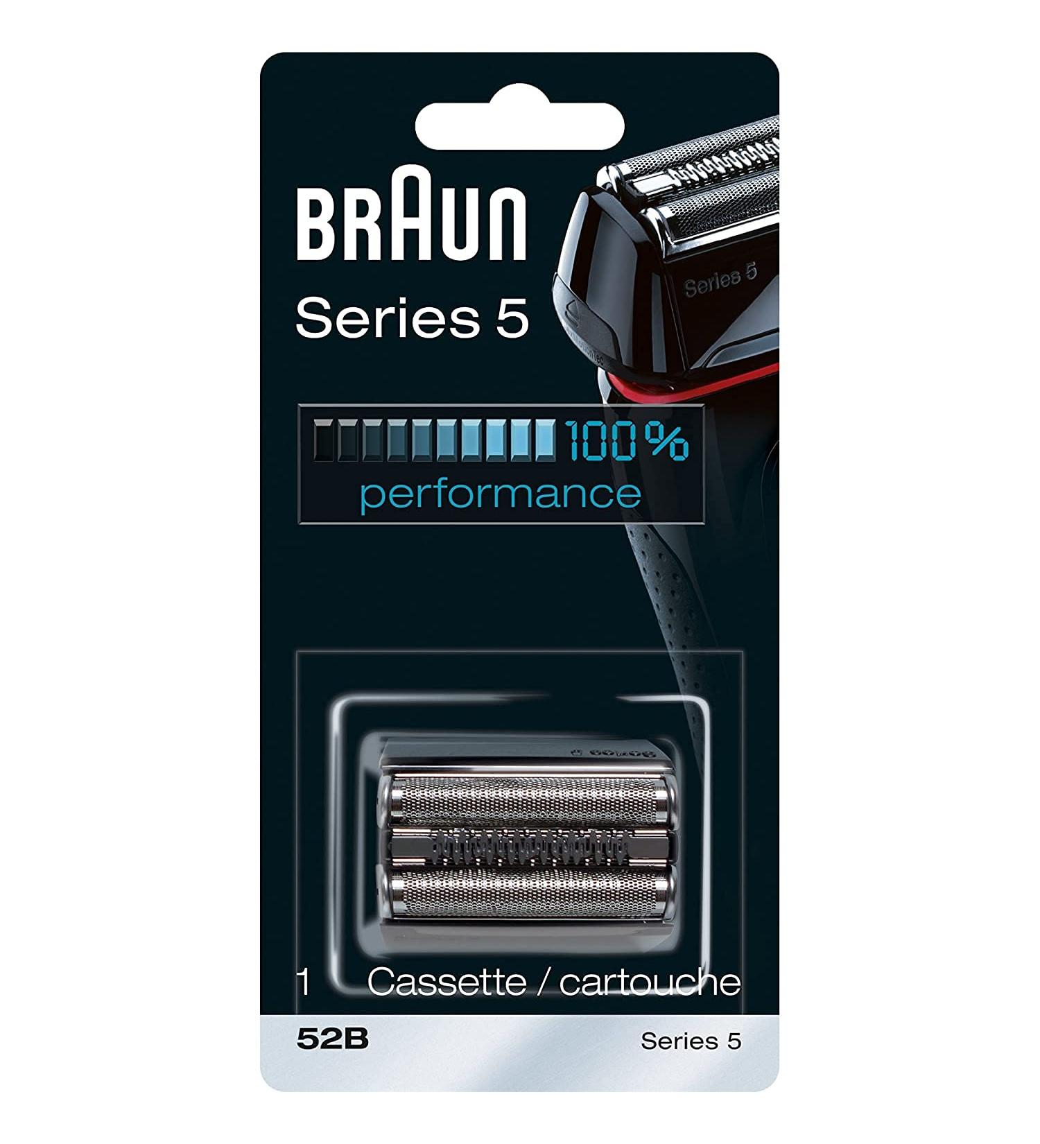 Braun Series 5 Shavers Replacement Foil and Trimmer Head Cassette - Silver Finish - Buy Online on SooperMarket.com