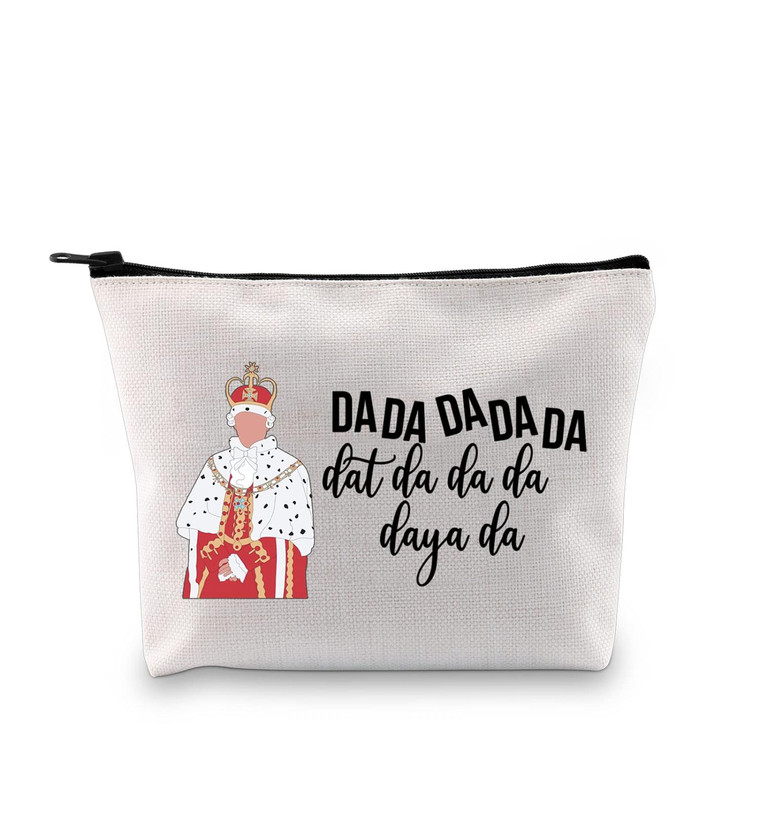 Funny Hamilton Gift: King George III Da Da Da Dat Da Makeup Bag for Hamilton Lovers - Buy Online on SooperMarket.com