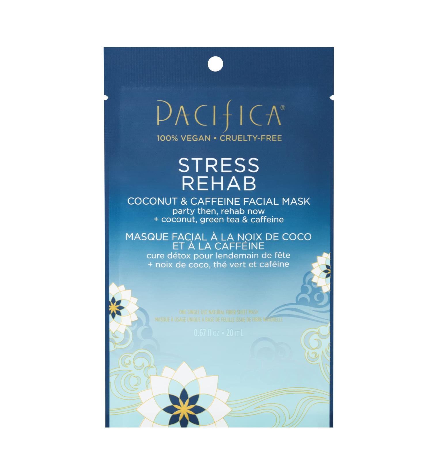 Pacifica Beauty Stress Rehab Coconut & Caffeine Face Mask - De-Stress, Reduce Puffiness & Redness - Green Tea, Vegan - For All Skin Types - Buy Online on SooperMarket.com
