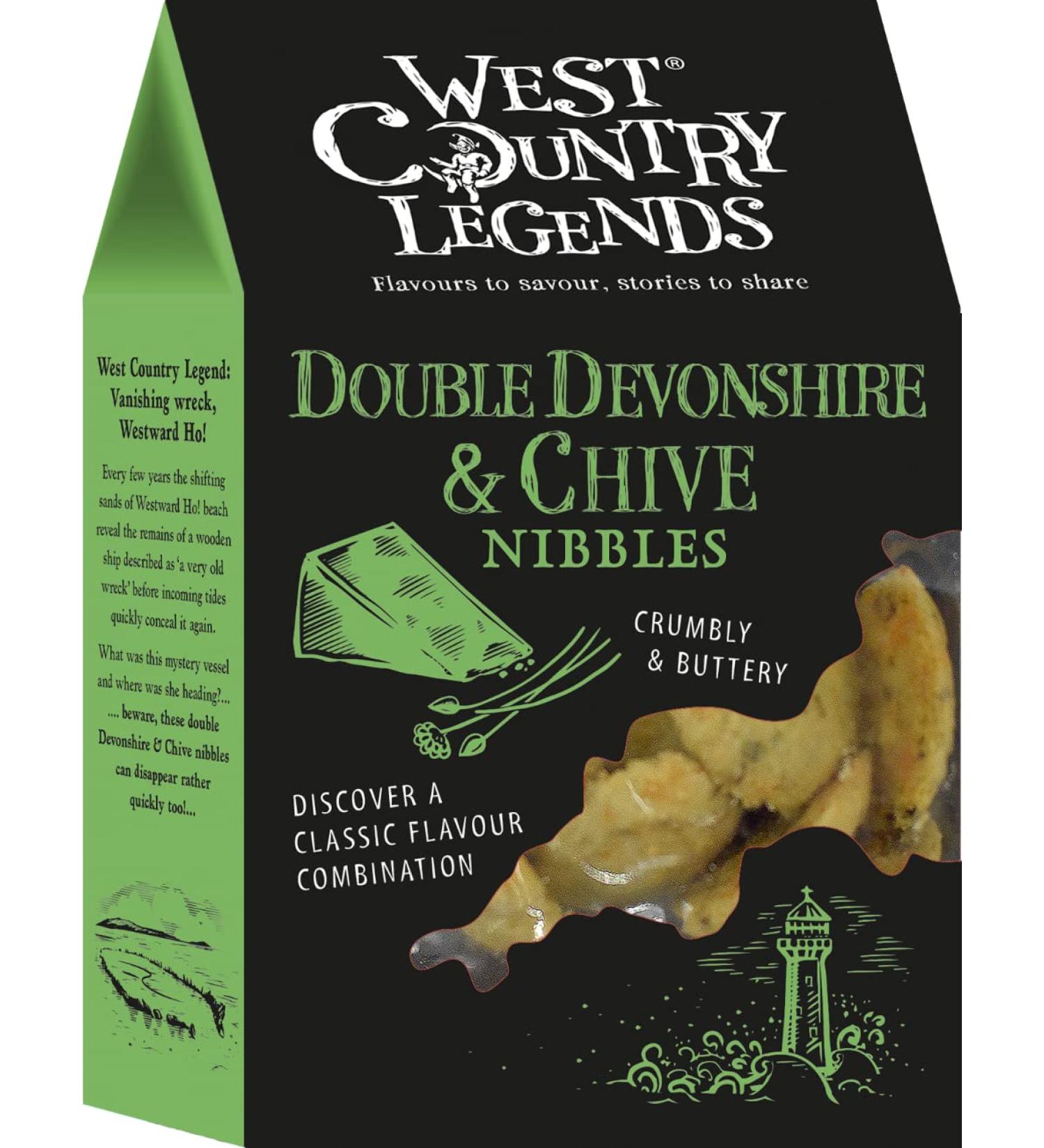 West Country Legends Double Devonshire & Chive Nibbles 85g