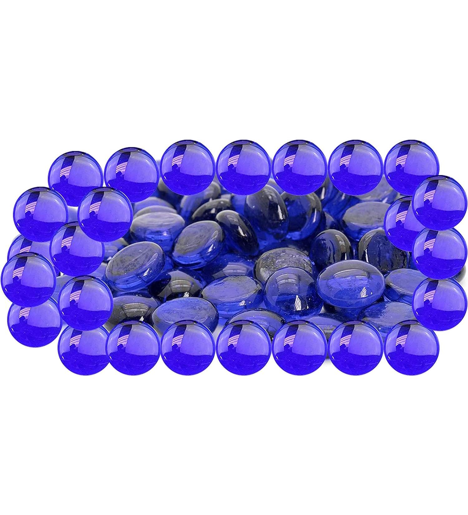 Arsuk Glassenic Deko Blue - Flat Stones for Decoration 0.955 kg - Perfect for Party Tables Vases Aquariums & Weddings - Buy Online on SooperMarket.com