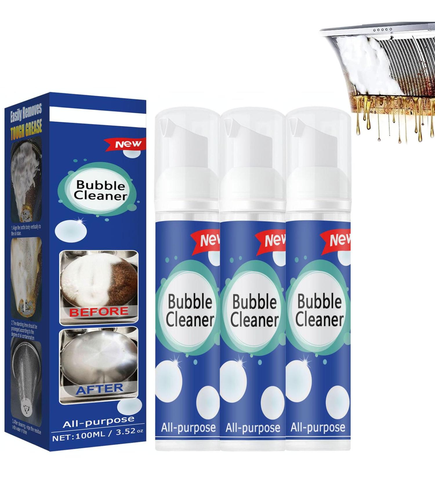 Luftune Bubble Cleaner Luftune All Purpose Rinse Cleaning Spray All-Around Kitchen Cleaning Foam Kitchen Bubble Cleaner Spray Foaming Heavy Grease Cleaner for Hoods Stovetop (3pcs) - Buy Online on SooperMarket.com