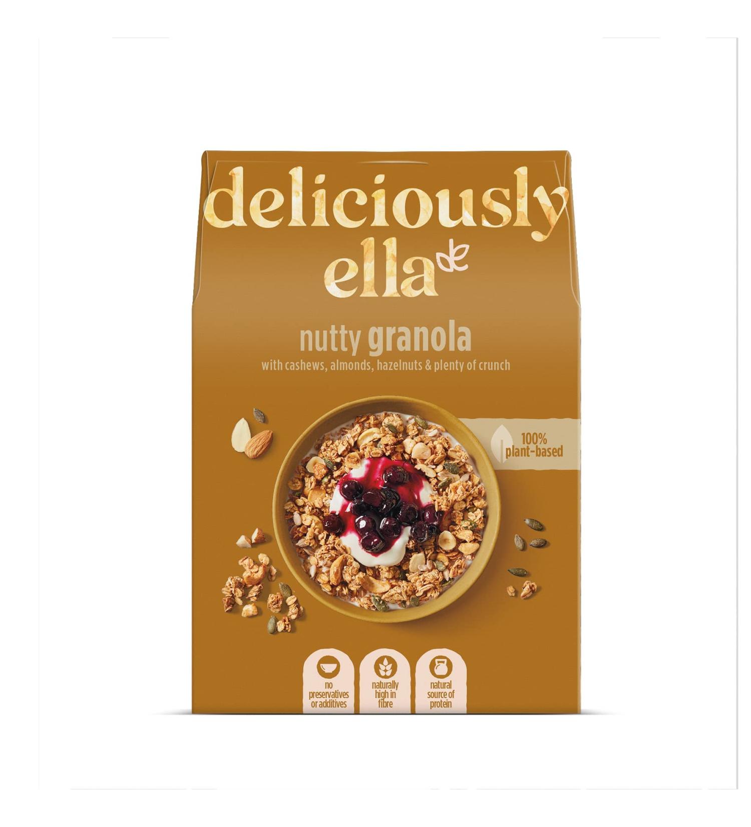 Deliciously Ella - Granola & Muesli Gluten-Free Vegan Friendly Healthy Breakfast (6 boxes) (Nutty Granola) - Buy Online on SooperMarket.com