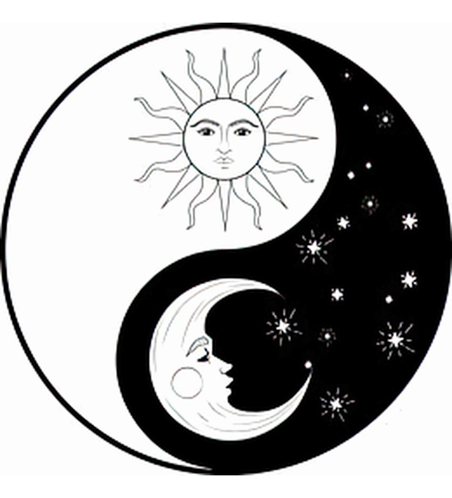 Dope Tattoo 6 Sheets Retro Ying Yang with Sun and Moon Temporary Tattoos for Men and Women - Stars Tattoo Design 3.7 X 3.7 Inch - Buy Online on SooperMarket.com