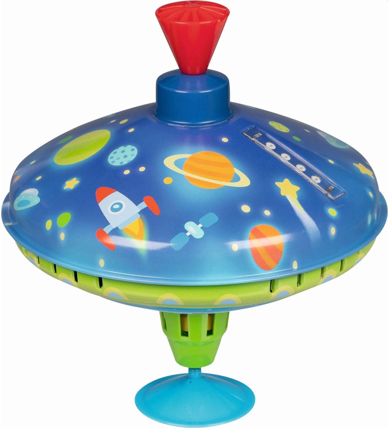 Humming top LED universe: 18.5 cm H 21 cm LED sheet metal plastic