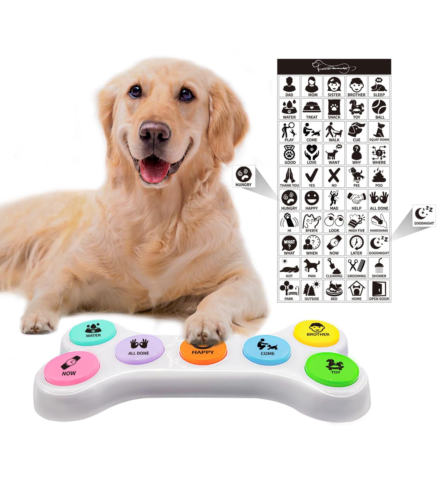 Buy Mmggaish 7 Colorful Dog Communication Buttons with 50 Stickers - Speak with Your Pet! International Shipping Available - Buy Online on SooperMarket.com