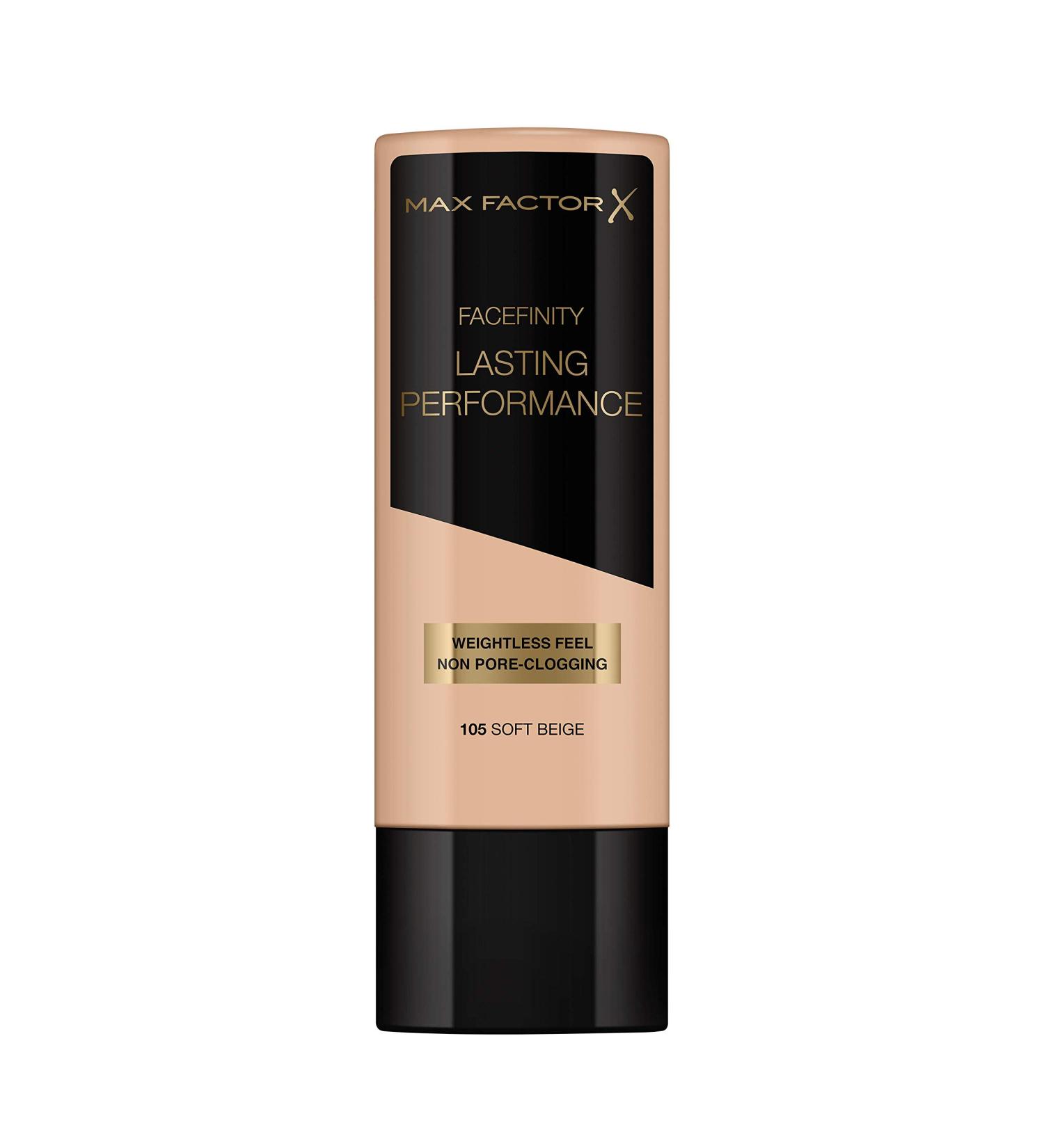 Max Factor Long Lasting Performance Foundation No.105 Soft Beige - 1.1 oz - Buy Online on SooperMarket.com