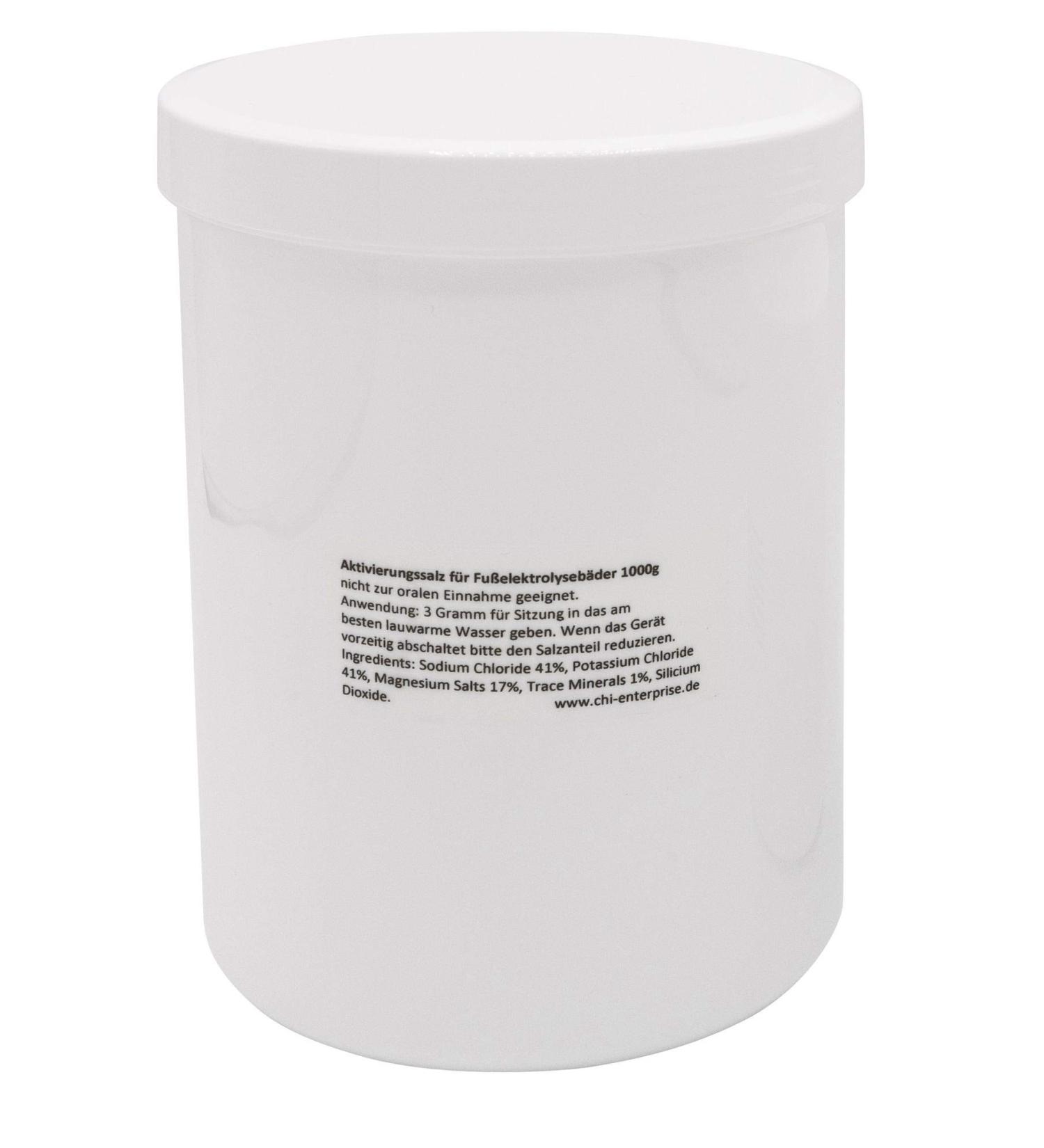 Chi-Enterprise 1000G Activation salt for refilling for foot electrolyse baths I Addition for Royal Spa Hydrogalvano-Fußbad I sodium-reduced activation salt for Ion Cleanser