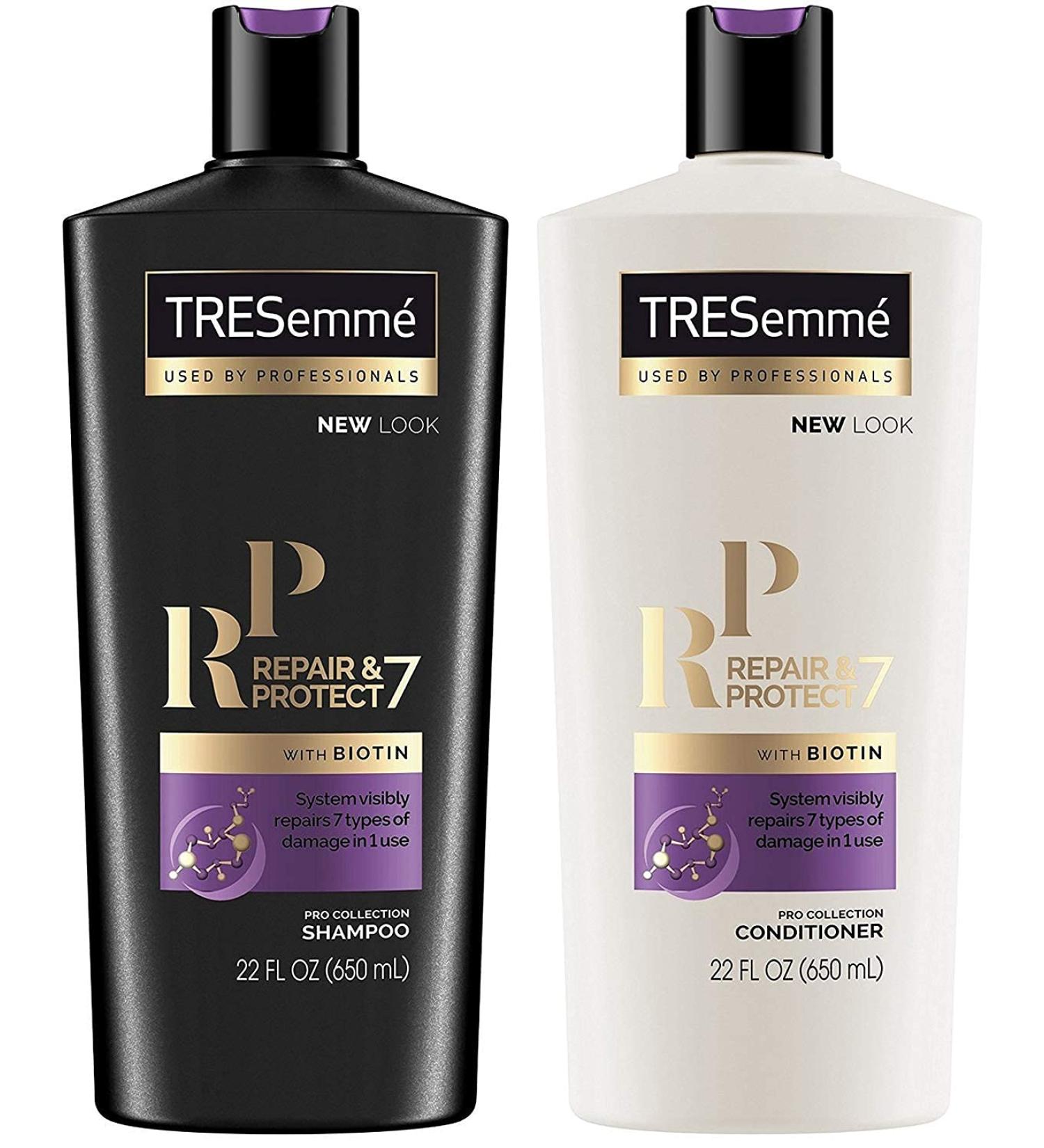 TRESemme Shampoo and Conditioner Set Repair & Protect 7 with Biotin - Visibly Repairs Styling Damage & Strengthens Hair - 22 Fl Oz Each | International Shipping Available - Buy Online on SooperMarket.com