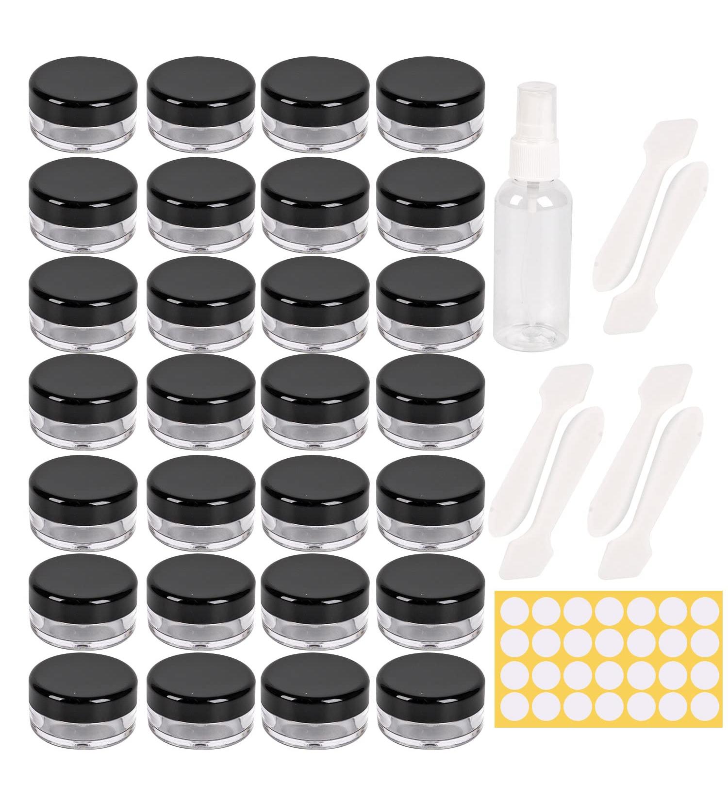 70 Pack 5ml Black Cosmetic Jars with Lids - Mini Cream & Ointment Containers for Lip Balm - Buy Online on SooperMarket.com