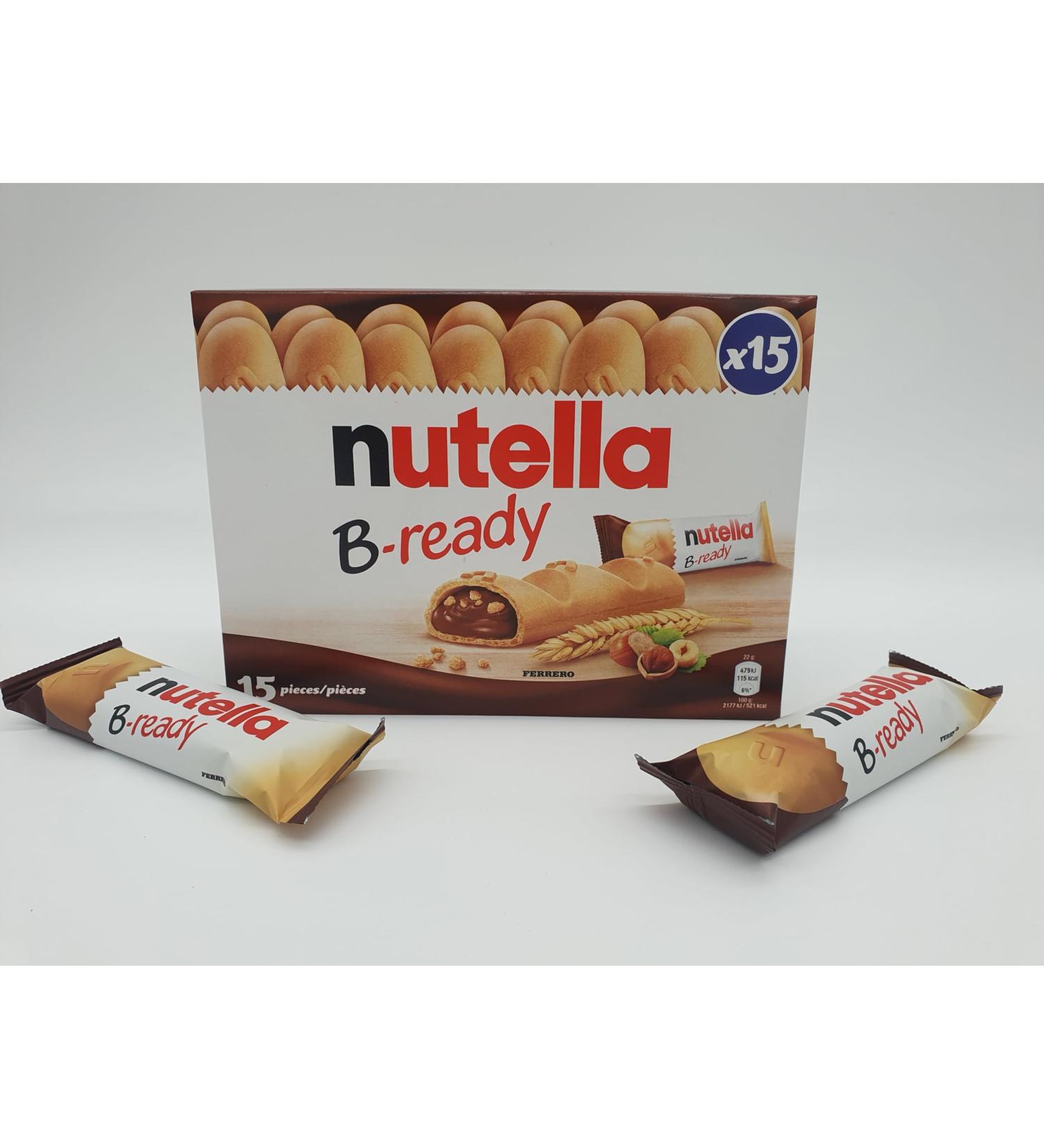 Nutella B-ready 15 Bars Wafer Filled With Hazelnut Spread with Cocoa Individually Wrapped Nutella 15 X 22g Bars. On the go snacks for all ages. - Buy Online on SooperMarket.com