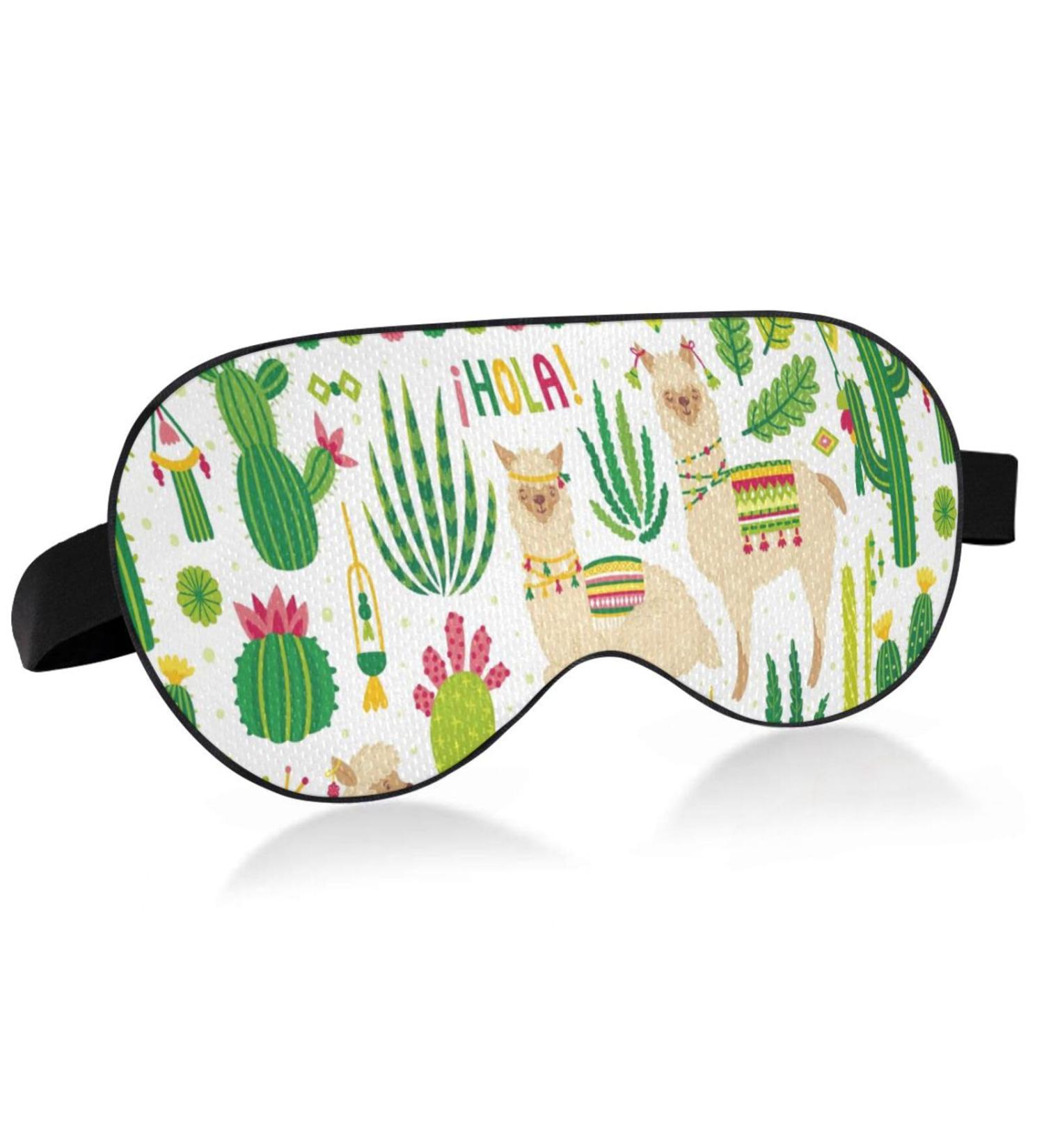 Haskirky Light Blocking Eye Mask for Deep Sleep - Breathable & Adjustable - Men & Women - Ideal for Travel, Yoga, Meditation - Llama Design - Buy Online on SooperMarket.com