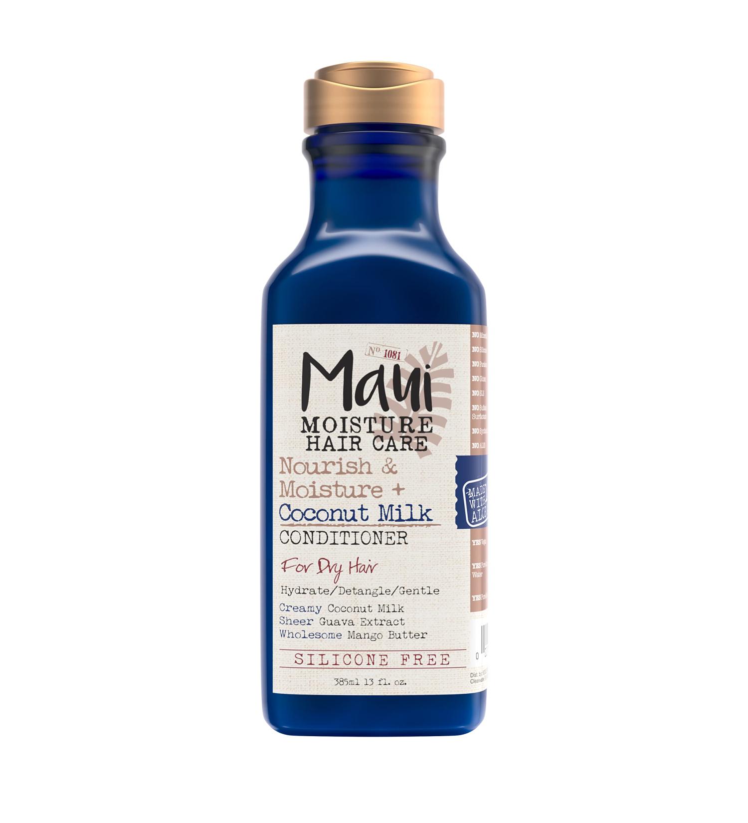 Maui Moisture Coconut Milk Conditioner - Hydrating & Detangling for Curly Hair | Lightweight Daily Moisturizer | Vegan, Silicone & Paraben-Free | 13 fl oz - Buy Online on SooperMarket.com