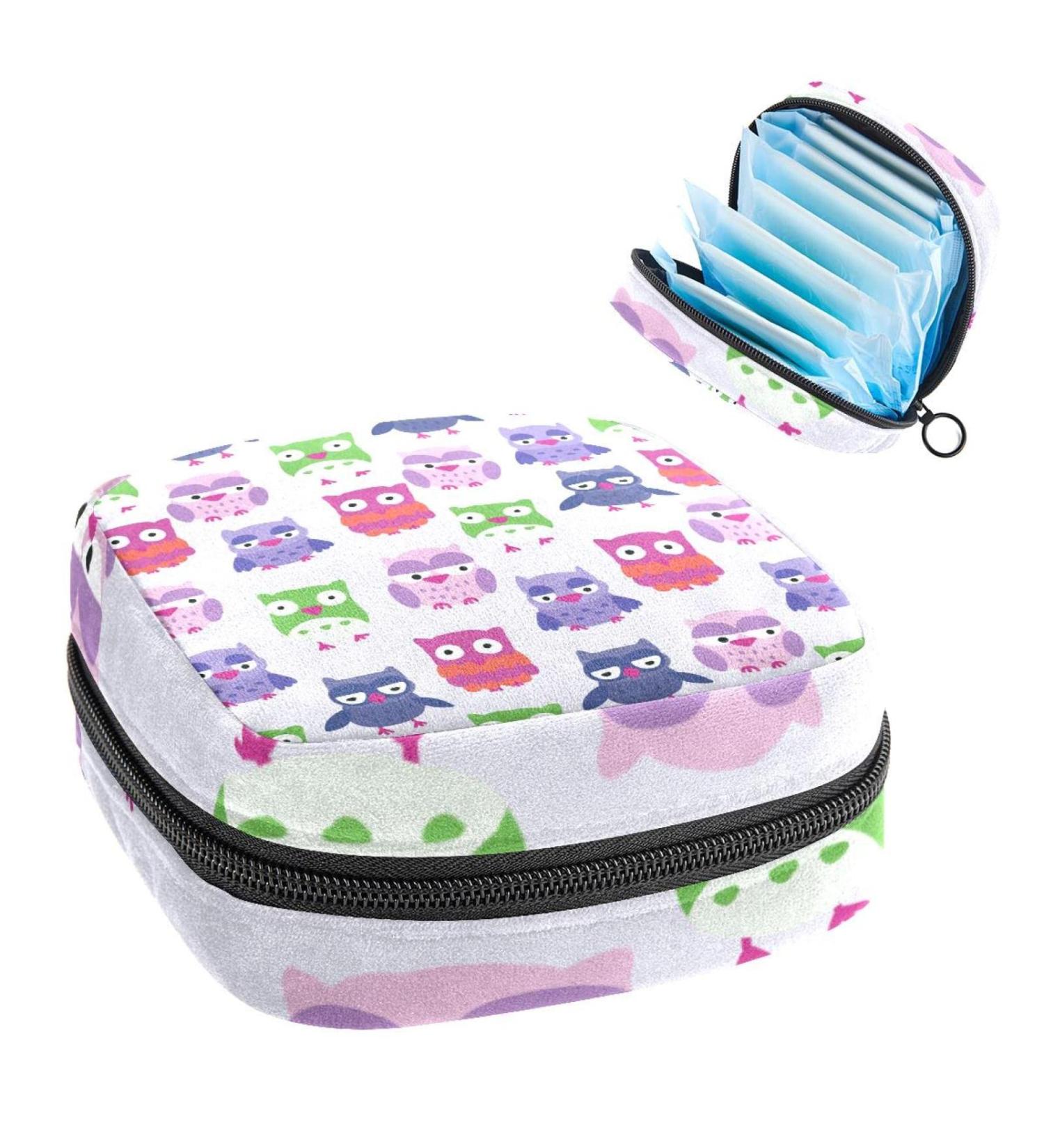 Colorful Buho Owl Pattern Sanitary Napkin Storage Bag - Multi-colored 8 - Buy Online on SooperMarket.com