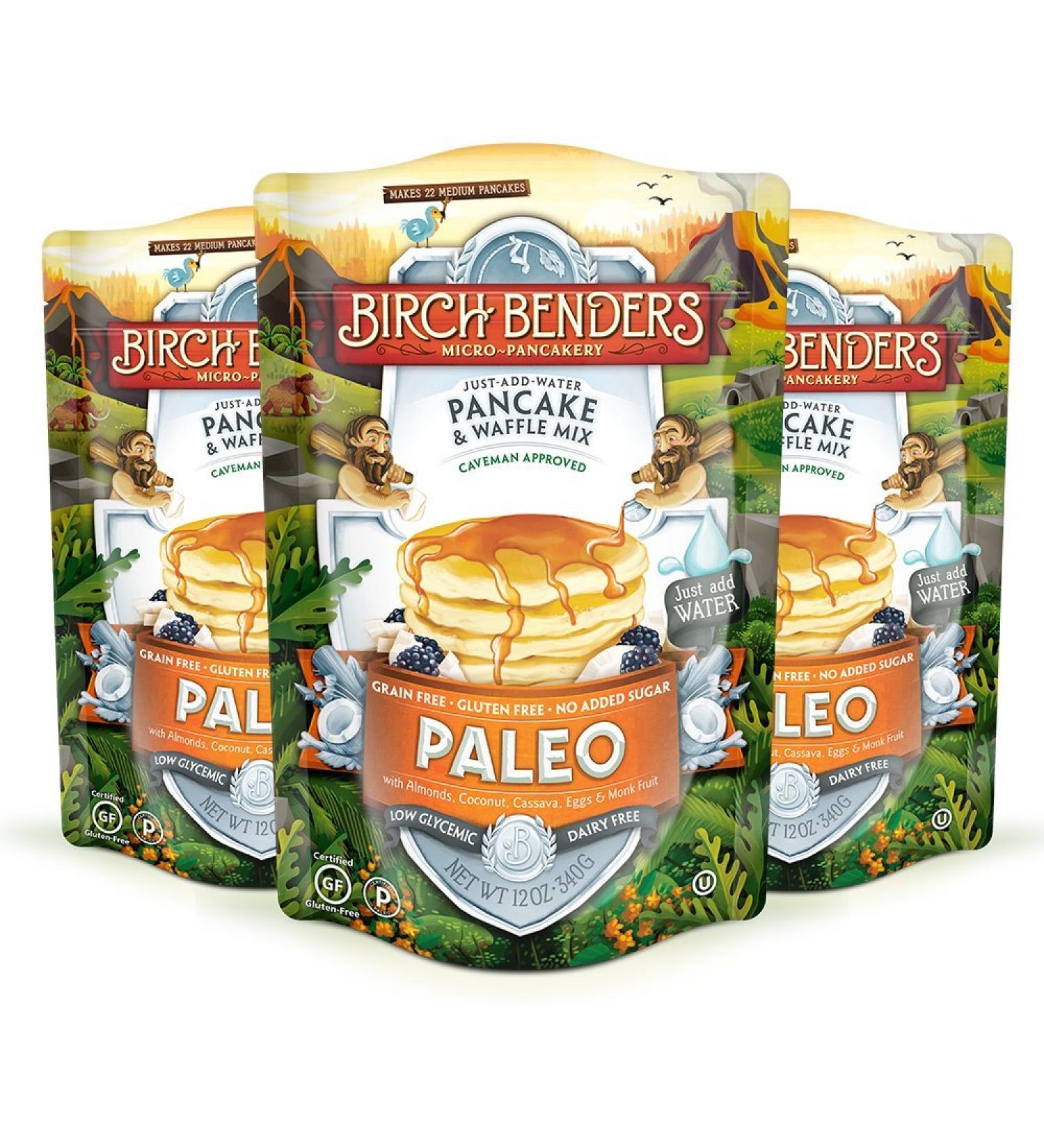 Paleo Pancake and Waffle Mix by Birch Benders  Made with Cassava  Coconut  Almond Flour  Just Add Water  12 Ounce (Pack of 3) - Buy Online on SooperMarket.com