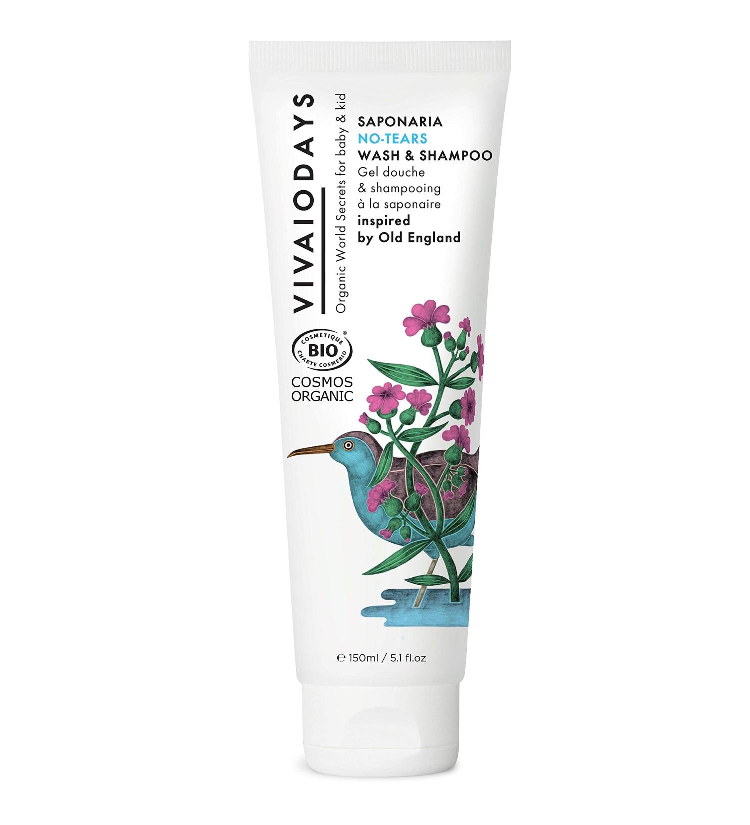 VIVAIODAYS Organic Saponaria No-Tears Wash & Shampoo 5.1 fl.oz. | 150ml - Buy Online on SooperMarket.com