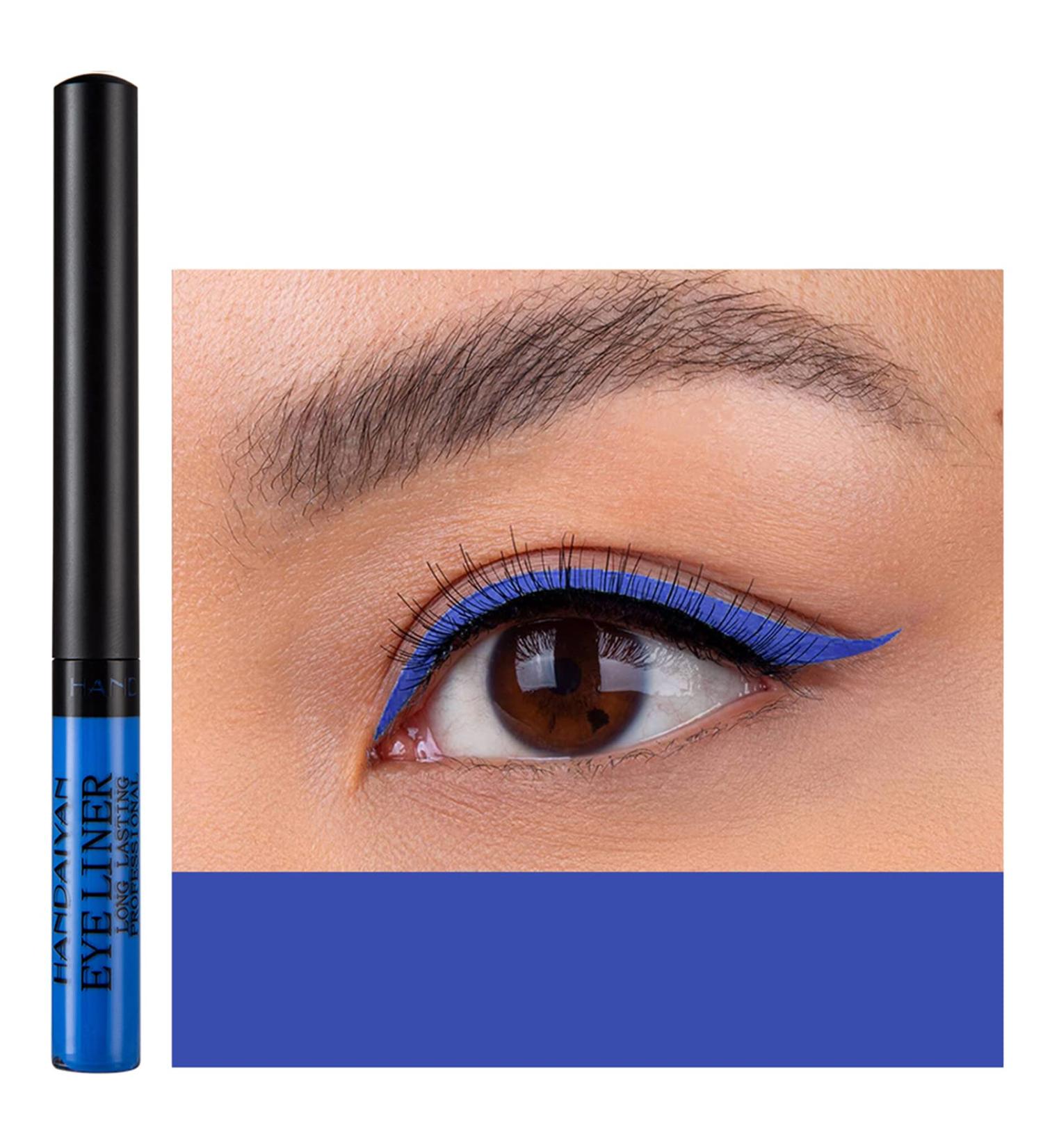 DekRion Liquid Eyeliner - Matte Colored Waterproof Eye Makeup in Light Blue - High-Pigmented Colorful Liner - 1PC - Buy Online on SooperMarket.com