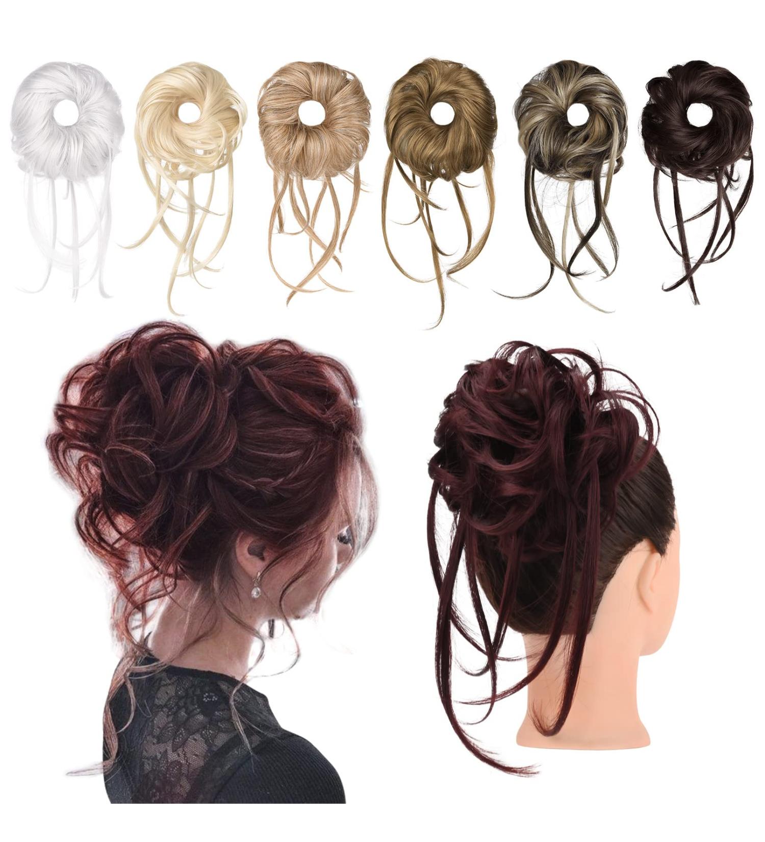 REECHO Super Long Messy Bun Hair Piece - Wine Red - Buy Online on SooperMarket.com