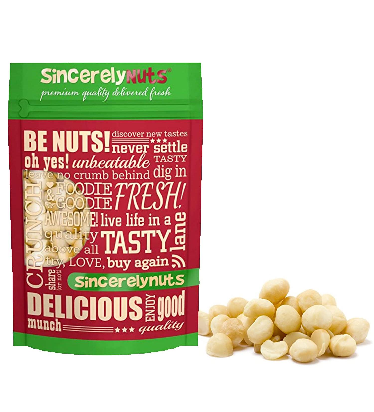 Sincerely Nuts Raw Macadamia Nuts 3lb Bag - Delicious Buttery Flavor | Vitamin & Mineral Rich Superfood | Kosher, Gluten Free, High in Fiber | Keto, Vegan, Paleo Friendly - Buy Online on SooperMarket.com