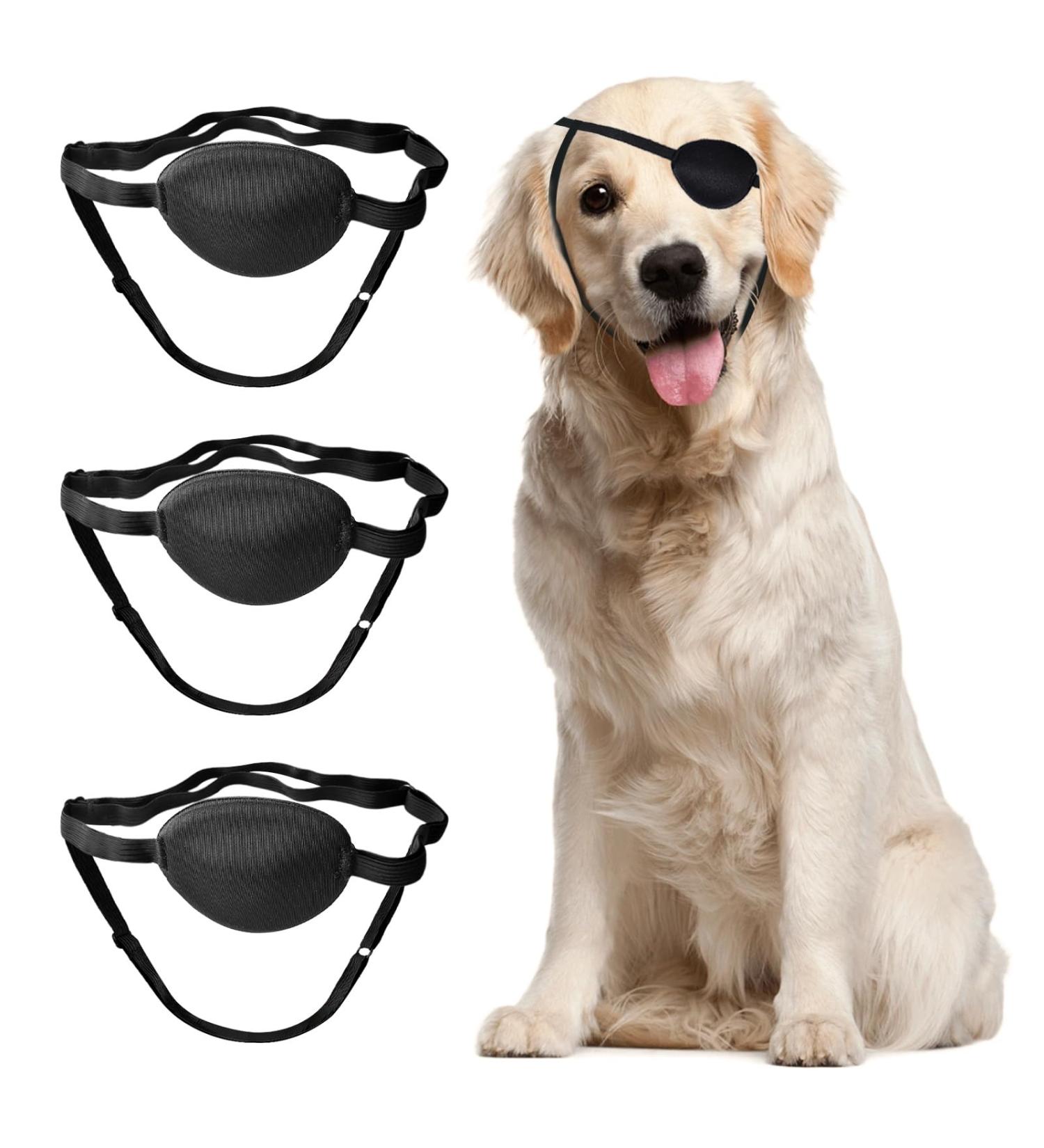 YEXEXINM 3pcs Upgrade Dog Eye Patch Premium Dog Single Eyepatch Protective Eye Cover for Small Medium Large Dogs Cats with Eye Injuries and Wounds - Buy Online on SooperMarket.com