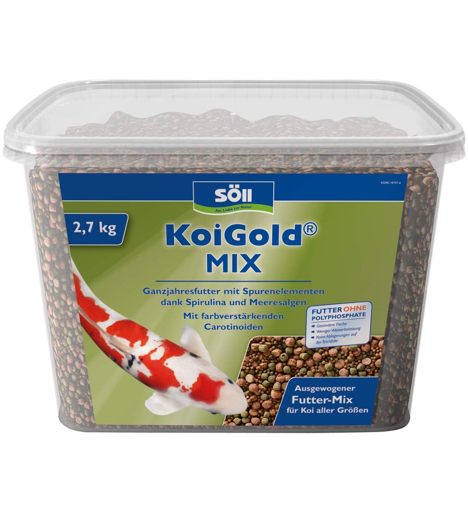 S ll Koigold Mix 7 L - KoiFutter with trace elements and vitamins for the full diet of Koi in the Koiteich garden pond Fischteich