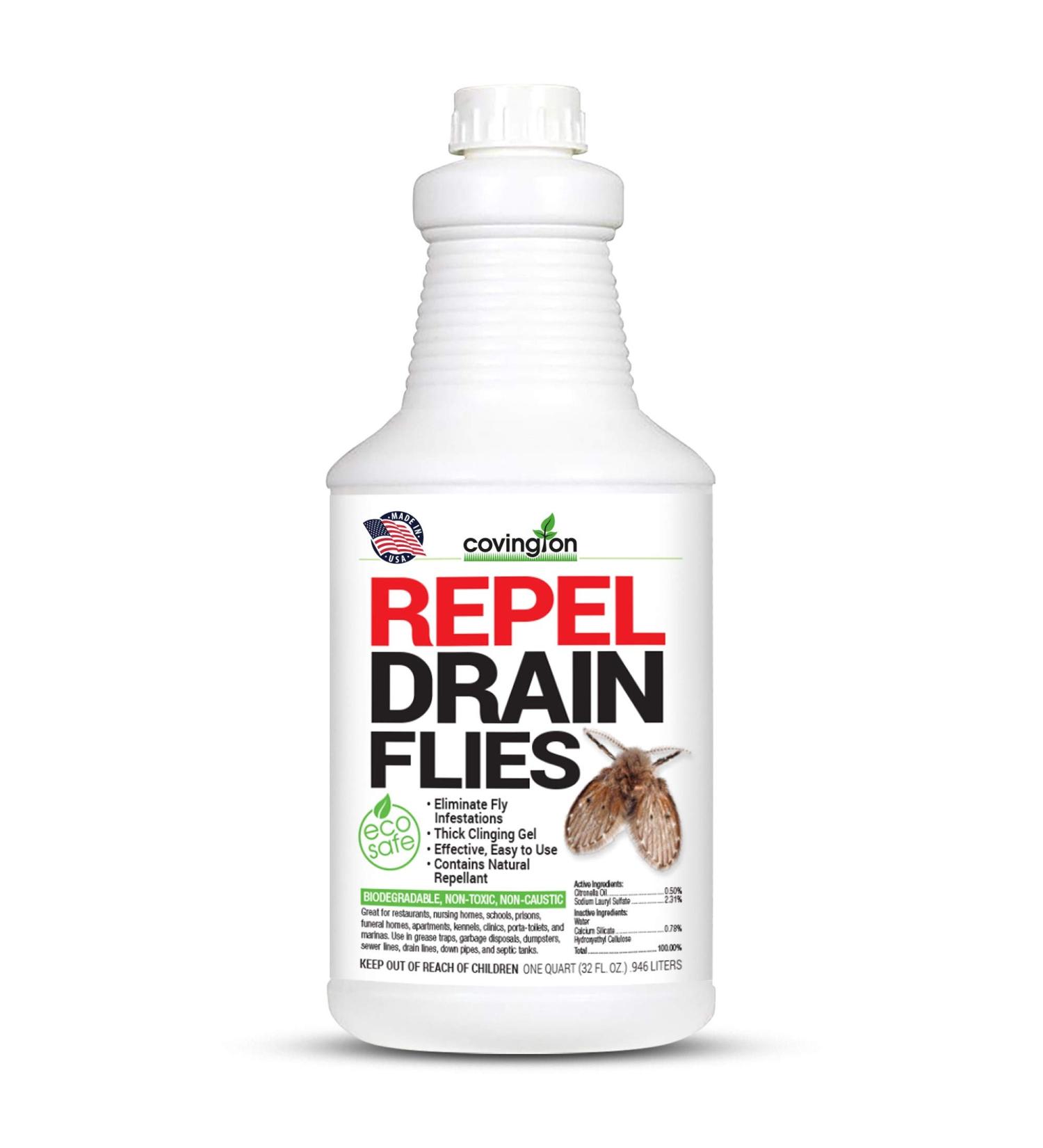 Covington Drain Fly Repellent | Eliminate Drain Flies in Kitchen & Bathroom Sinks | Effective Drain Fly Treatment - Buy Online on SooperMarket.com