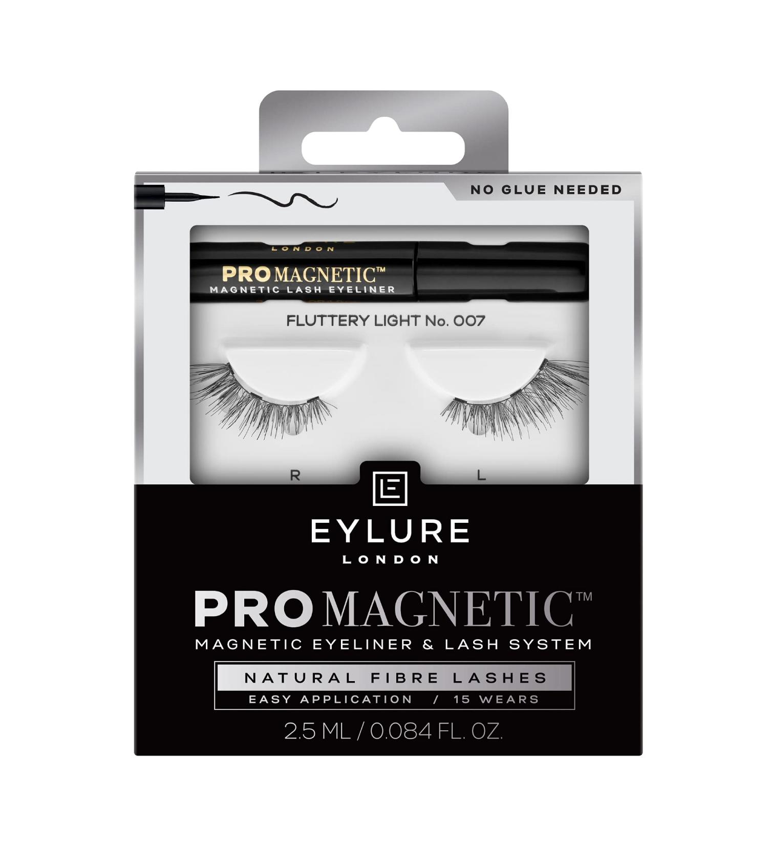 Eylure PROMAGNETIC Eyeliner & Lash Kit No. 007 - Black Natural Fibre Lashes - Fluttery Light - Buy Online on SooperMarket.com