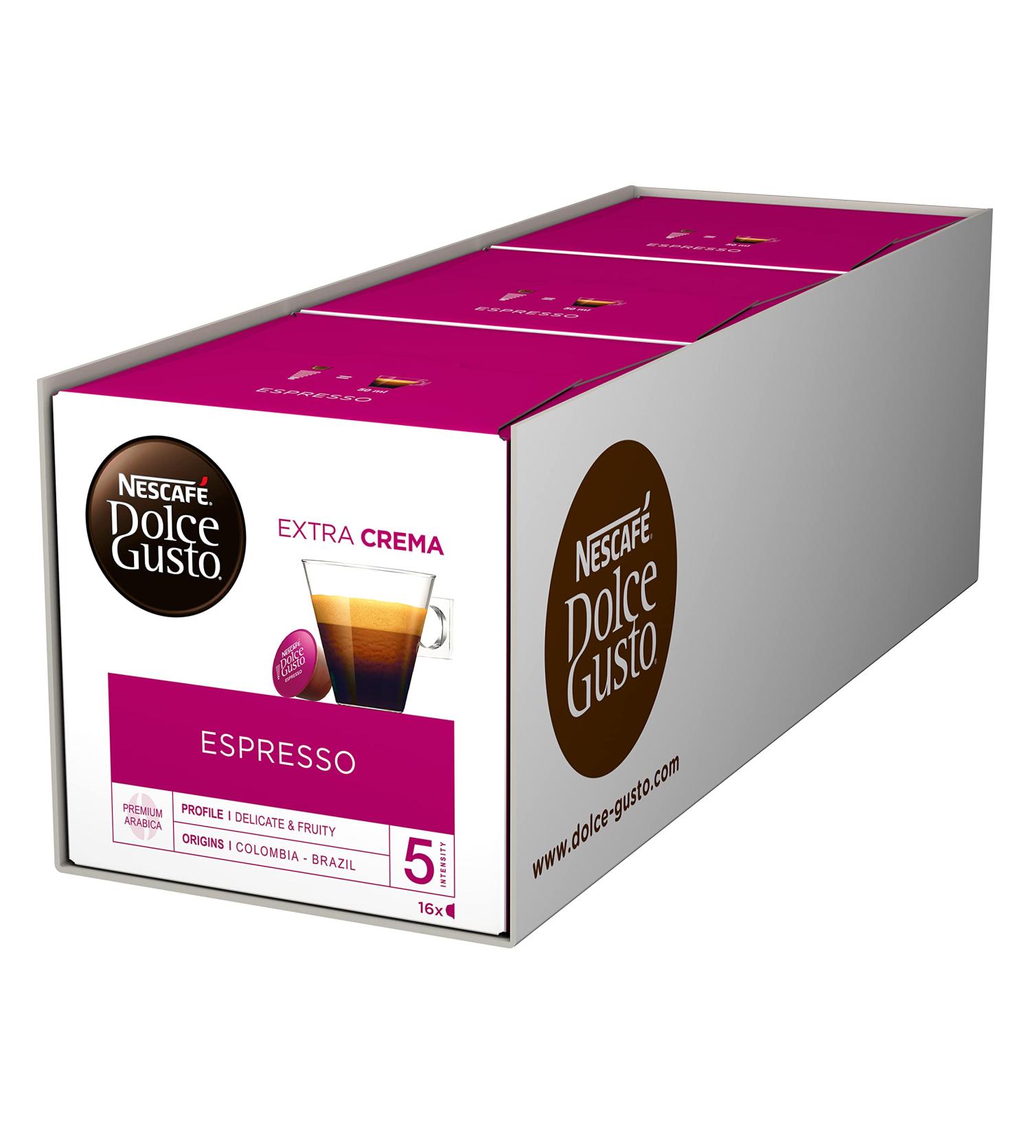 Nescaf Dolce Gusto Espresso - 48 Capsules 100% Arabica Fruity Notes & Velvet Crema - Buy Online Internationally - Buy Online on SooperMarket.com