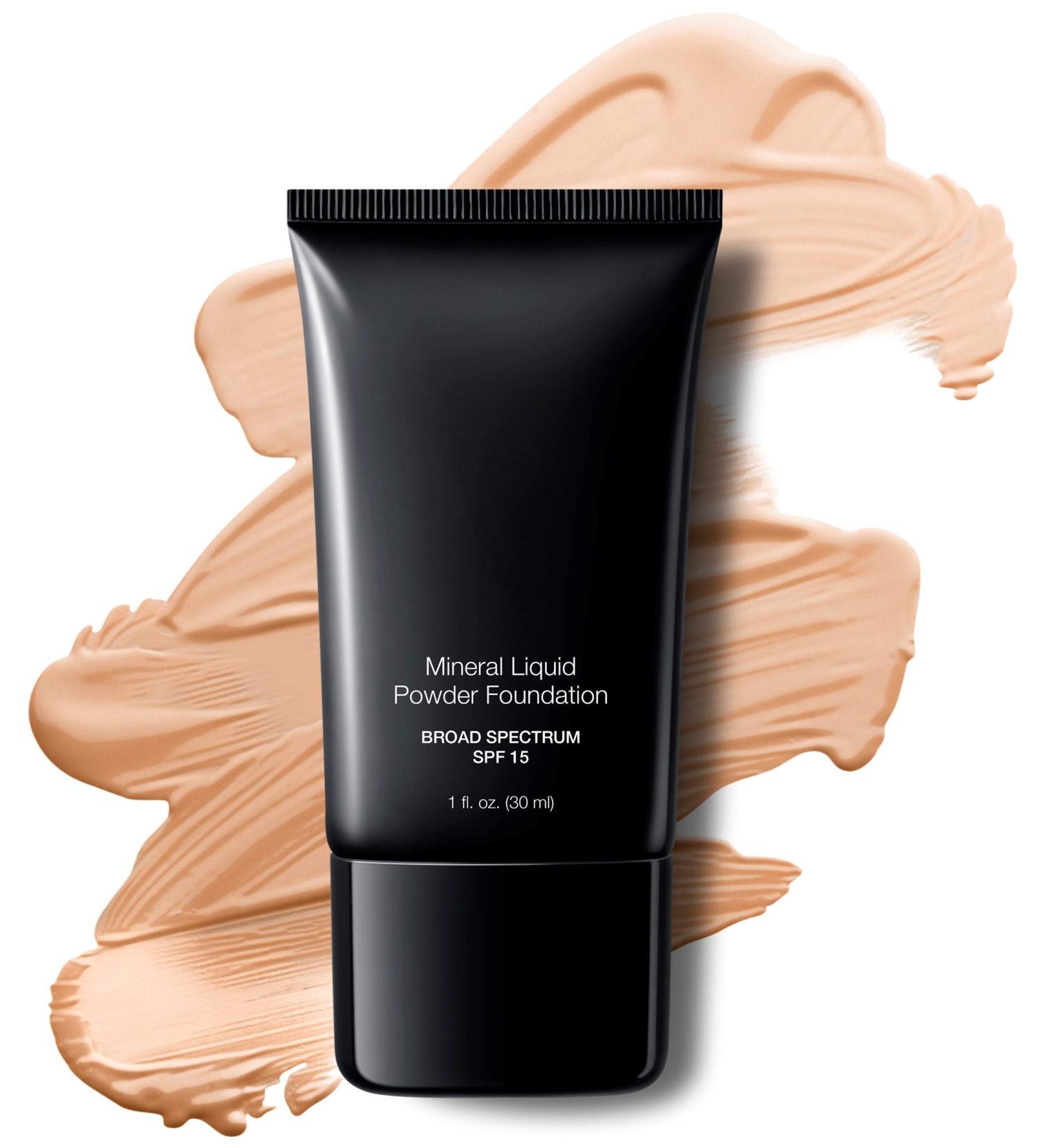 Mineral Liquid Powder Foundation SPF 15/1 Oz. Hypoallergenic - For All Skin Types (Porcelain)