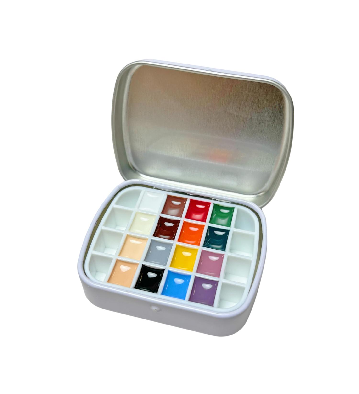 16-Color Narina Artist Palette with Mixing Pad & Mini Palettes - High Pigment Nail Art | 24 Grids Solid Colors International Shipping - Buy Online on SooperMarket.com