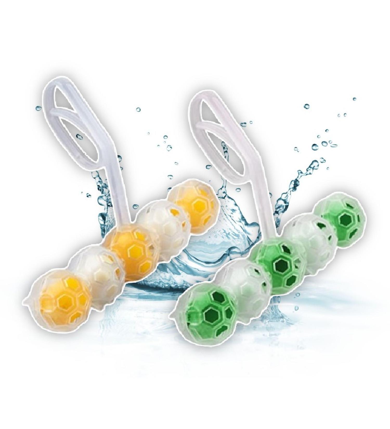 Set Of 2 Powerball Toilet Bowl Cleaner Clip On Rim Blocks Fresh Lemon & Fresh Pine Freshener - Buy Online on SooperMarket.com