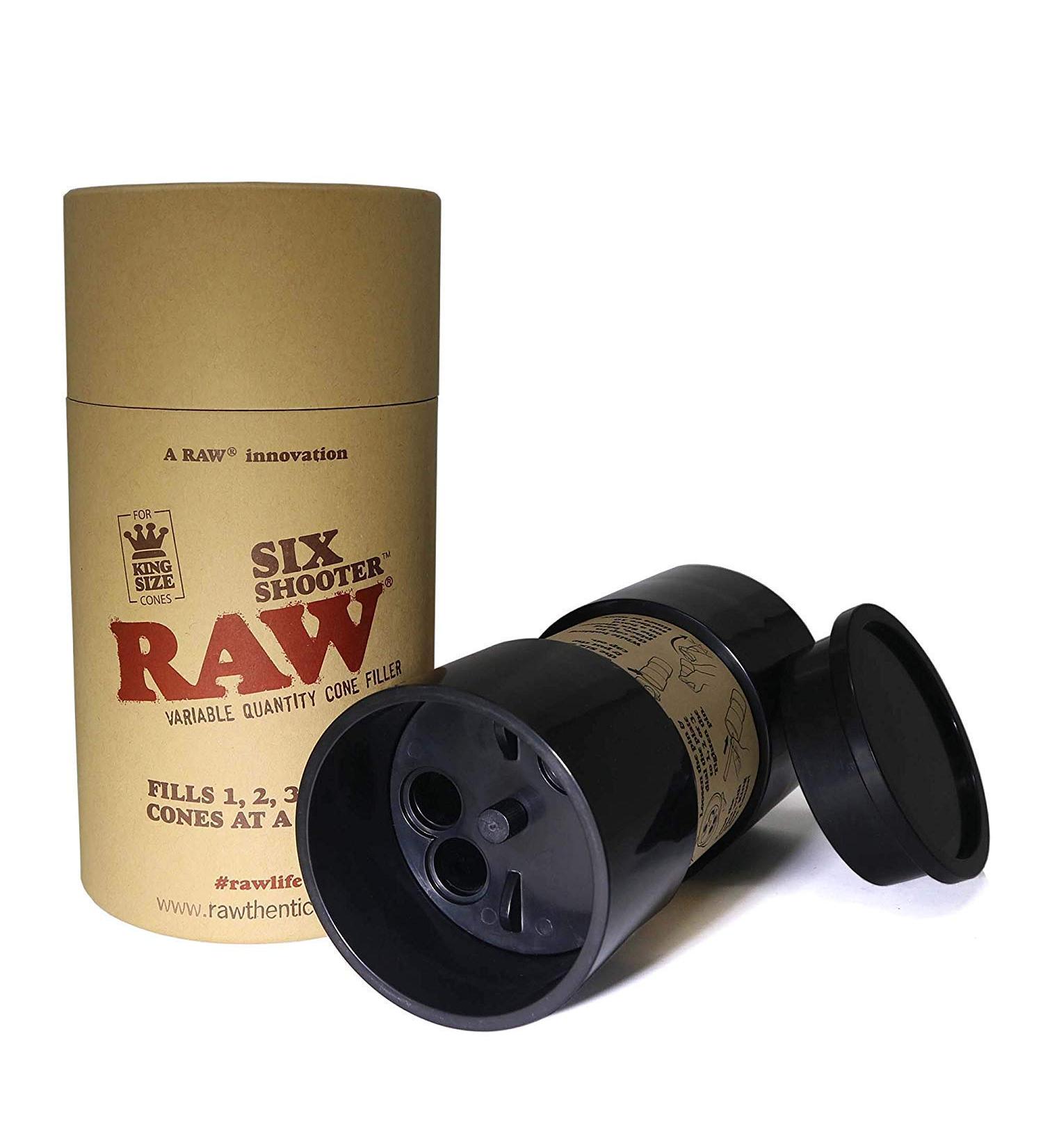 RAW Six Shooter for King Size Cones - Cone Loader Filling Device for Efficiently Filling 1-6 Cones | Perfect for Beginners - Buy Online on SooperMarket.com