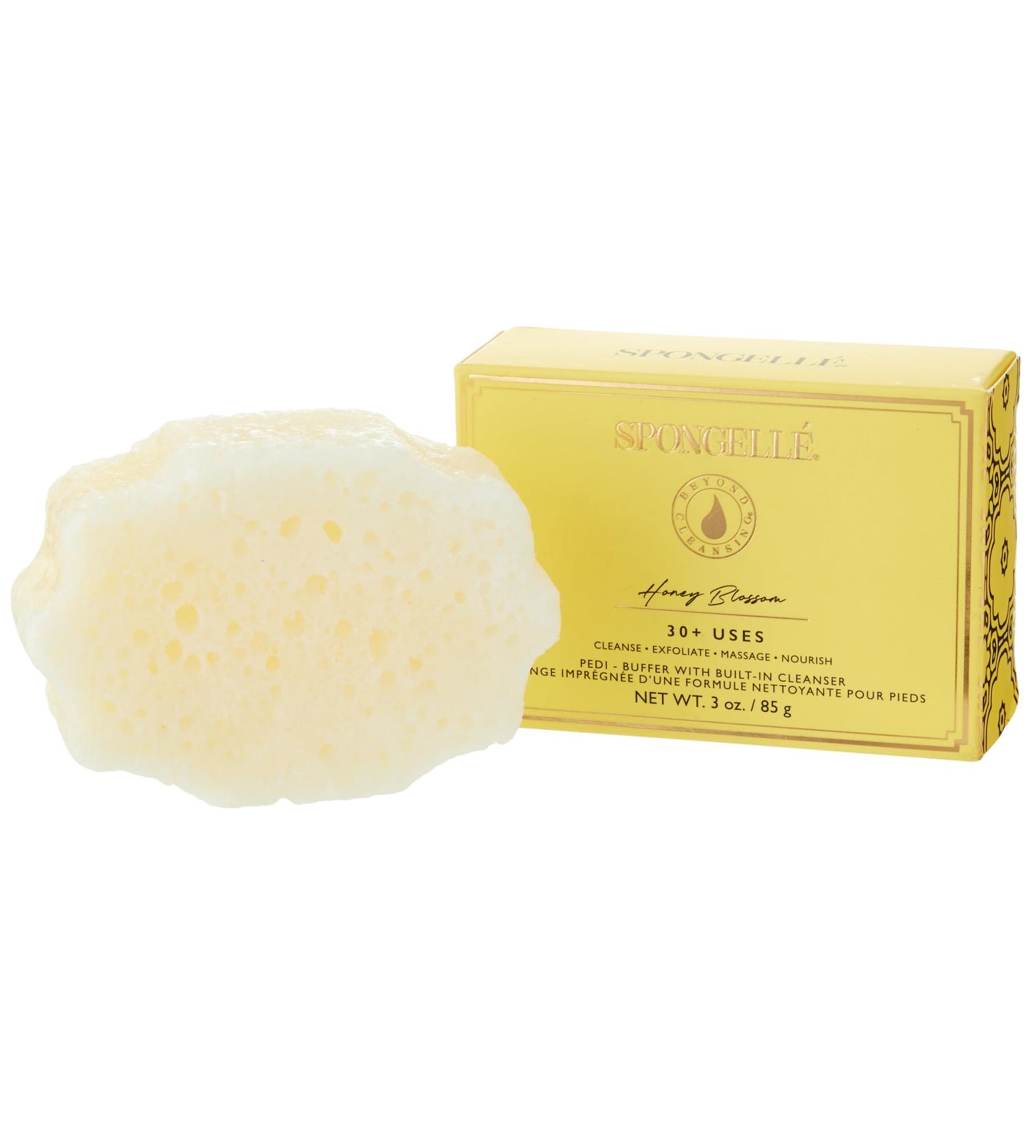 Spongell Pedi-Buffer - Cleanse Exfoliate & Polish Feet - Honey Blossom - Buy Online on SooperMarket.com