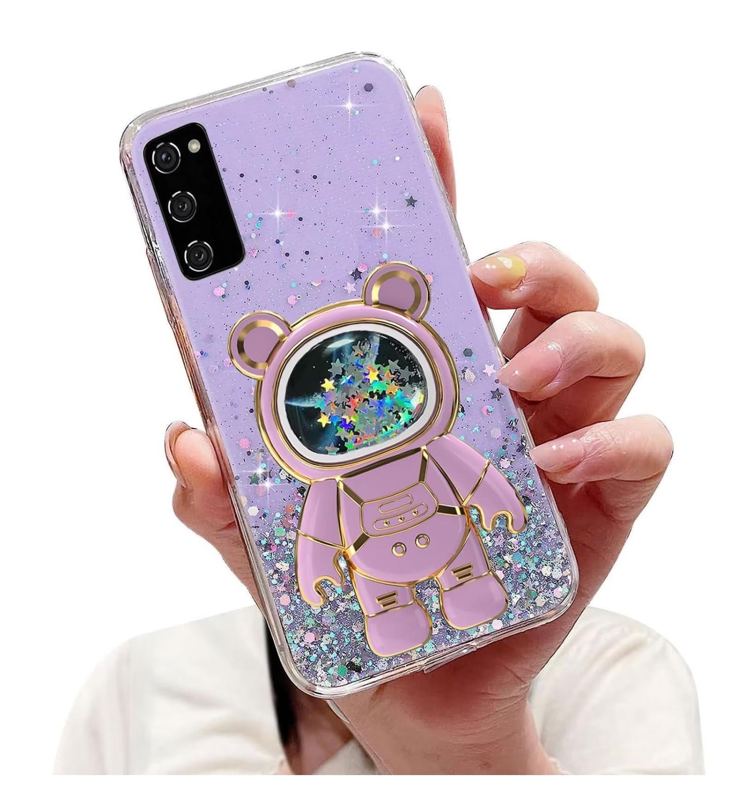 Buy Tivenfezk Nadoli Glitter Astronaut Case for Samsung Galaxy A71 - Soft Silicone Hidden Stand Transparent Protective Cover - Buy Online on SooperMarket.com
