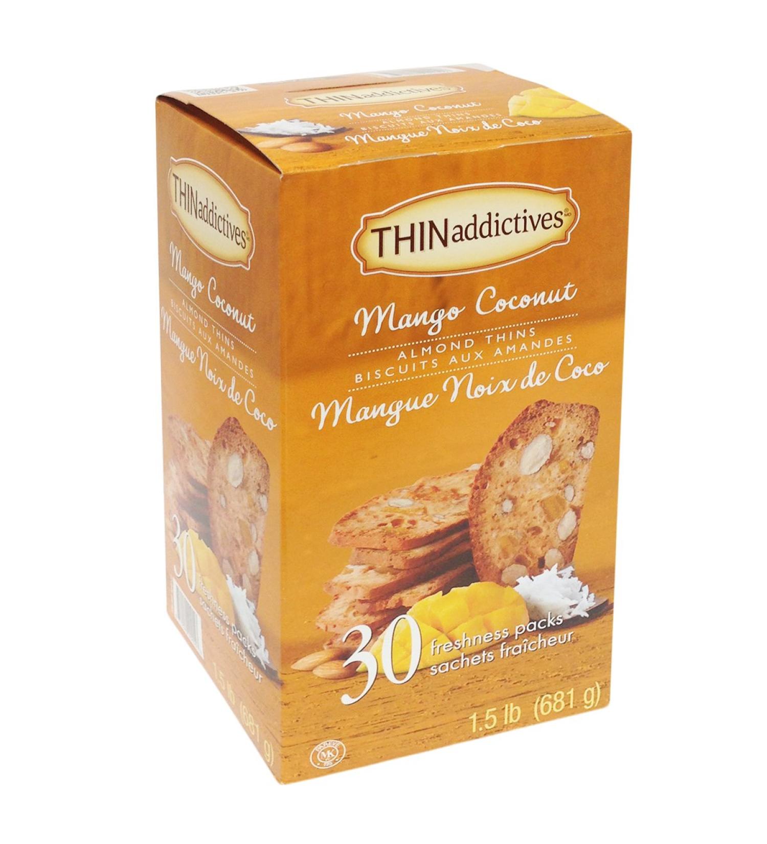 THINaddictives Mango Coconut Almond Thins 30 Count