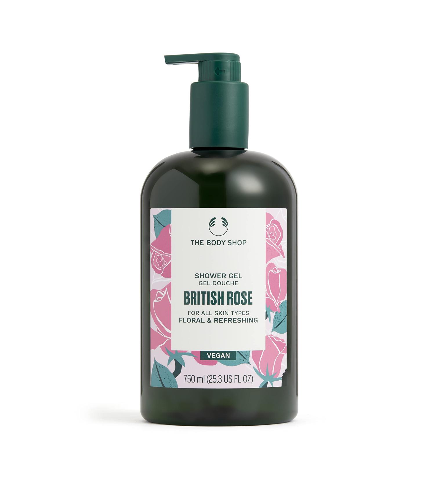 The Body Shop British Rose Shower Gel 25.3 Fl Oz - Pack of 1 | Refreshing British Rose Body Wash - Buy Online on SooperMarket.com