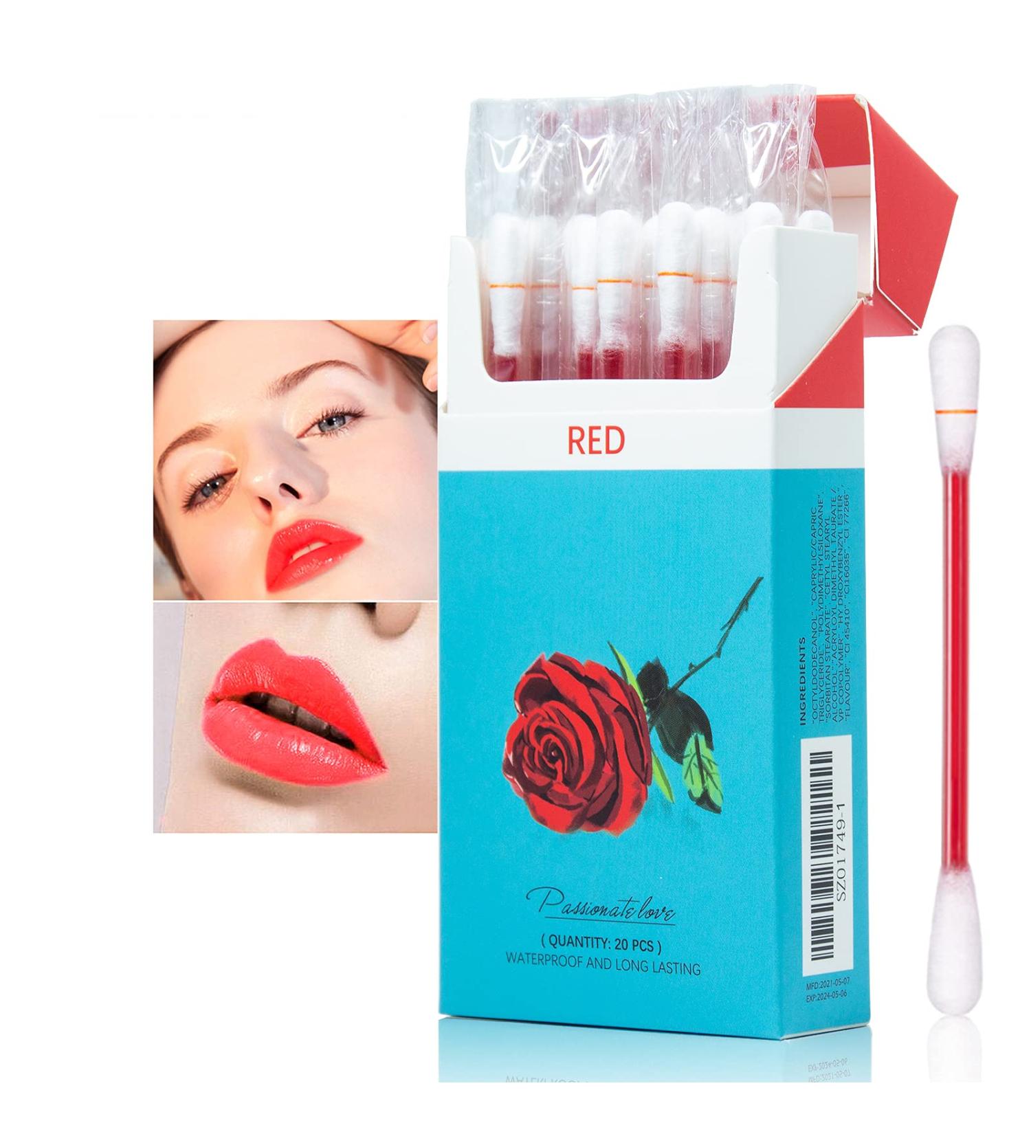 PASNOWFU Tattoo Lipstick 20 Pcs - Velvet Matte Lip Stain - Waterproof and Durable - Non-Stick Lip Gloss (Red) - Buy Online on SooperMarket.com