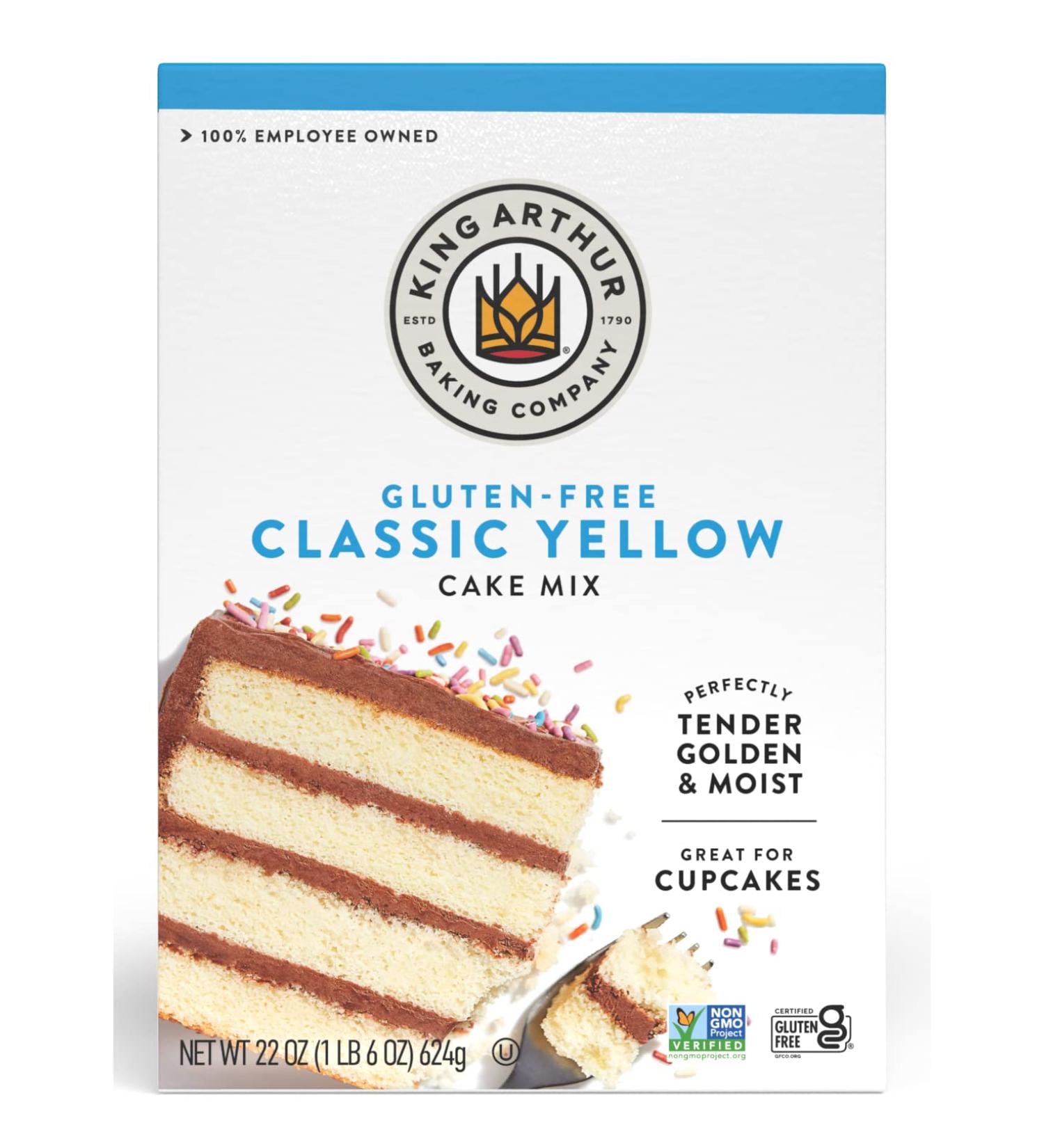 King Arthur Gluten-Free Yellow Cake Mix - 22 oz | Non-GMO, Certified Kosher, Non-Dairy - Buy Online on SooperMarket.com