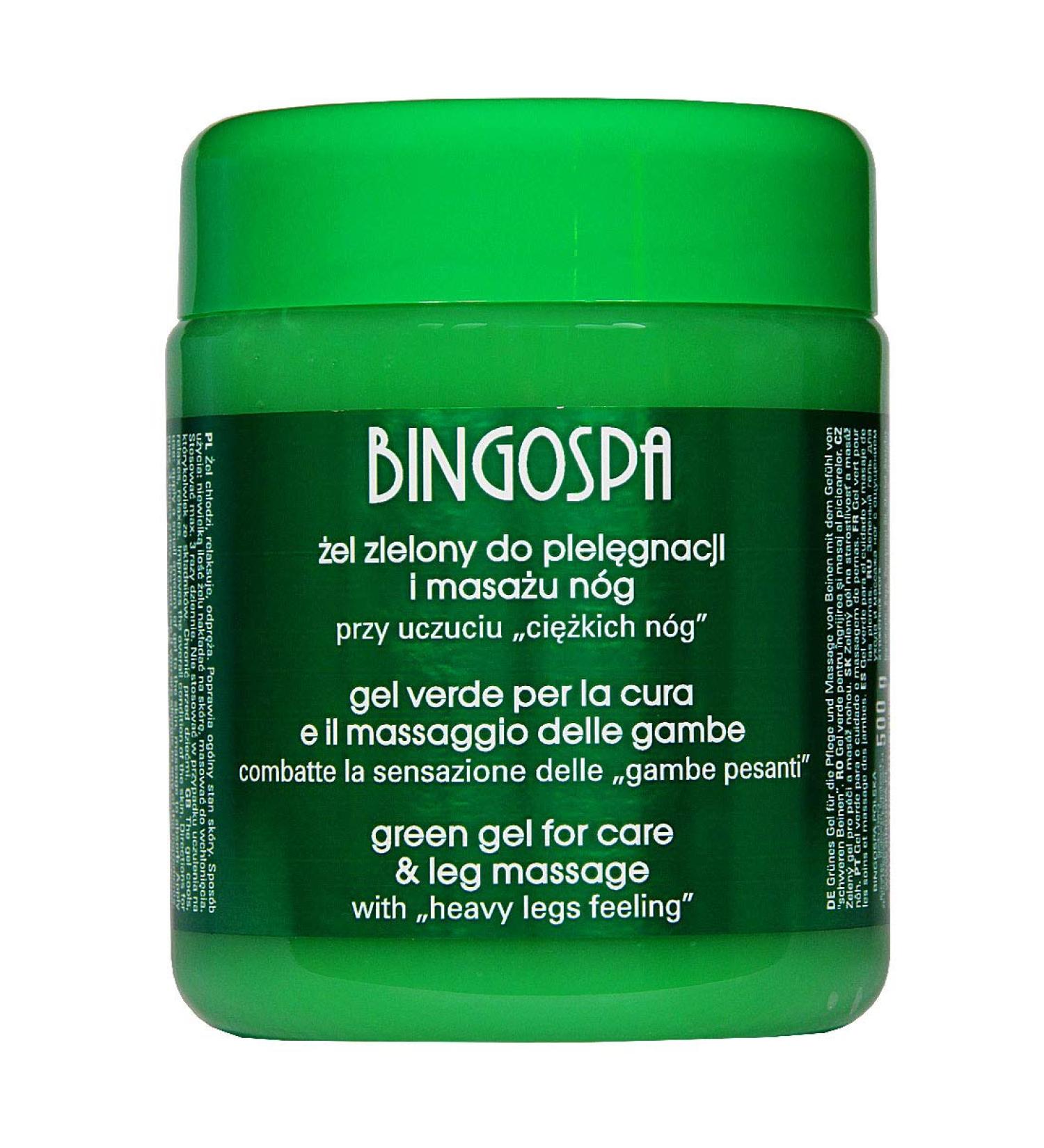 Buy BINGOSPA Green Gel for Heavy Legs & Varicose Veins | 500 ml | International Shipping Available - Buy Online on SooperMarket.com