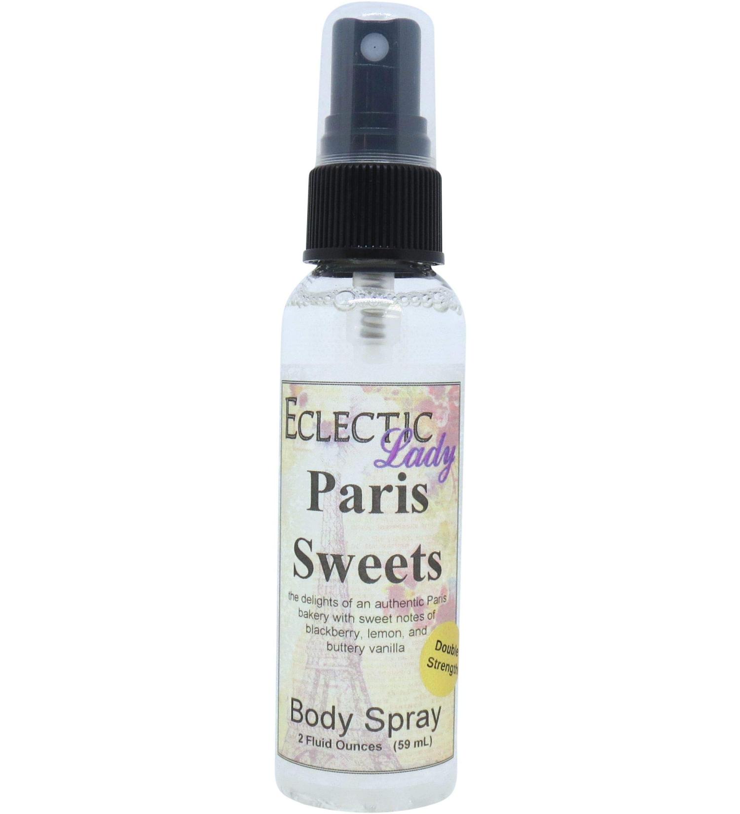 Paris Sweets Body Spray (Double Strength) 2 ounces Body Mist for Women with Clean Light & Gentle Fragrance Long Lasting Perfume with Comforting Scent for Men & Women Cologne with Soft Subtle 2 Fluid Ounces (Double Strength) - Buy Online on SooperMarket.com