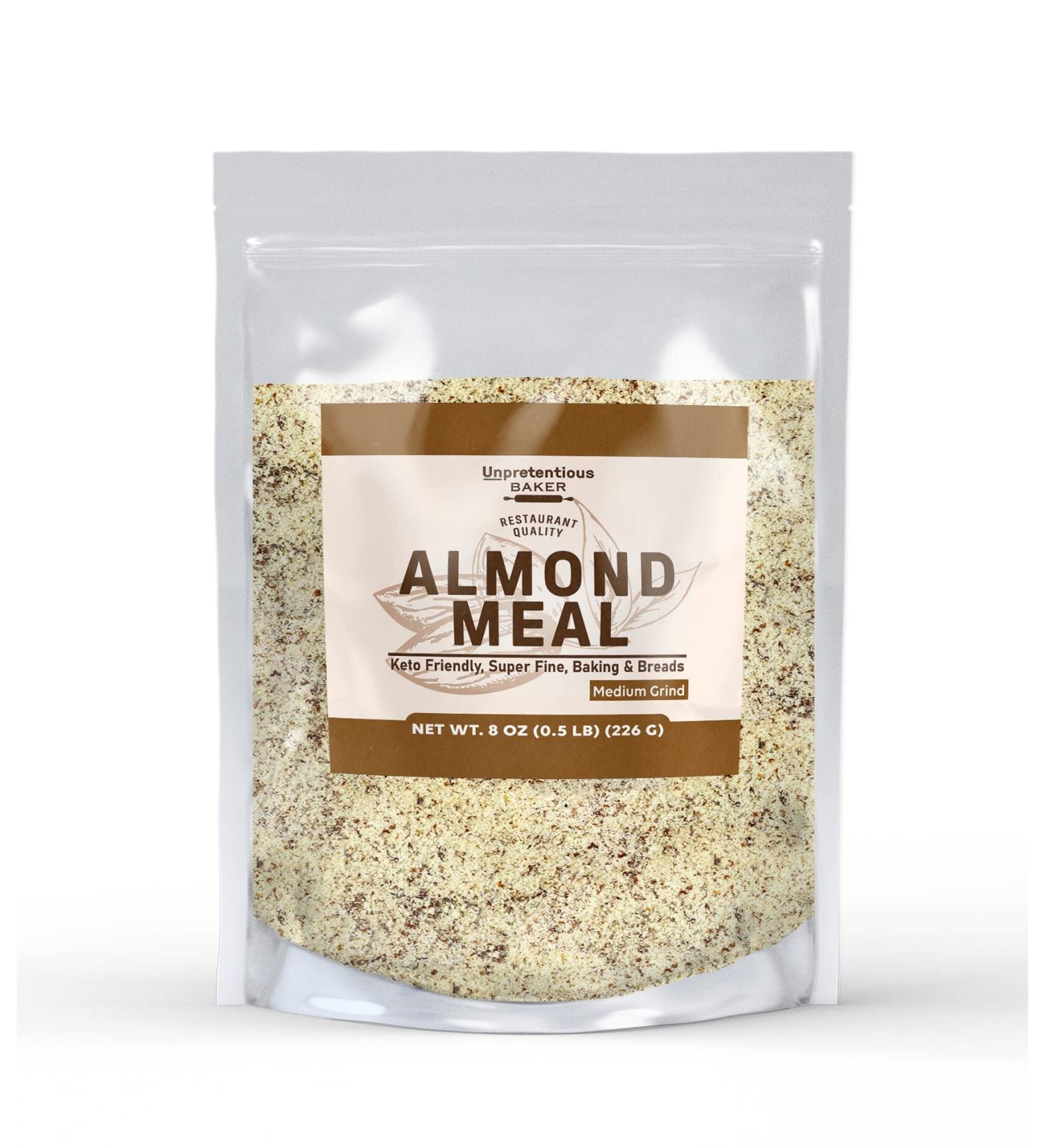 Unpretentious Baker Almond Meal 8 oz - Ideal Breading Replacement for Rubs, Breads & Baked Goods - Buy Online on SooperMarket.com