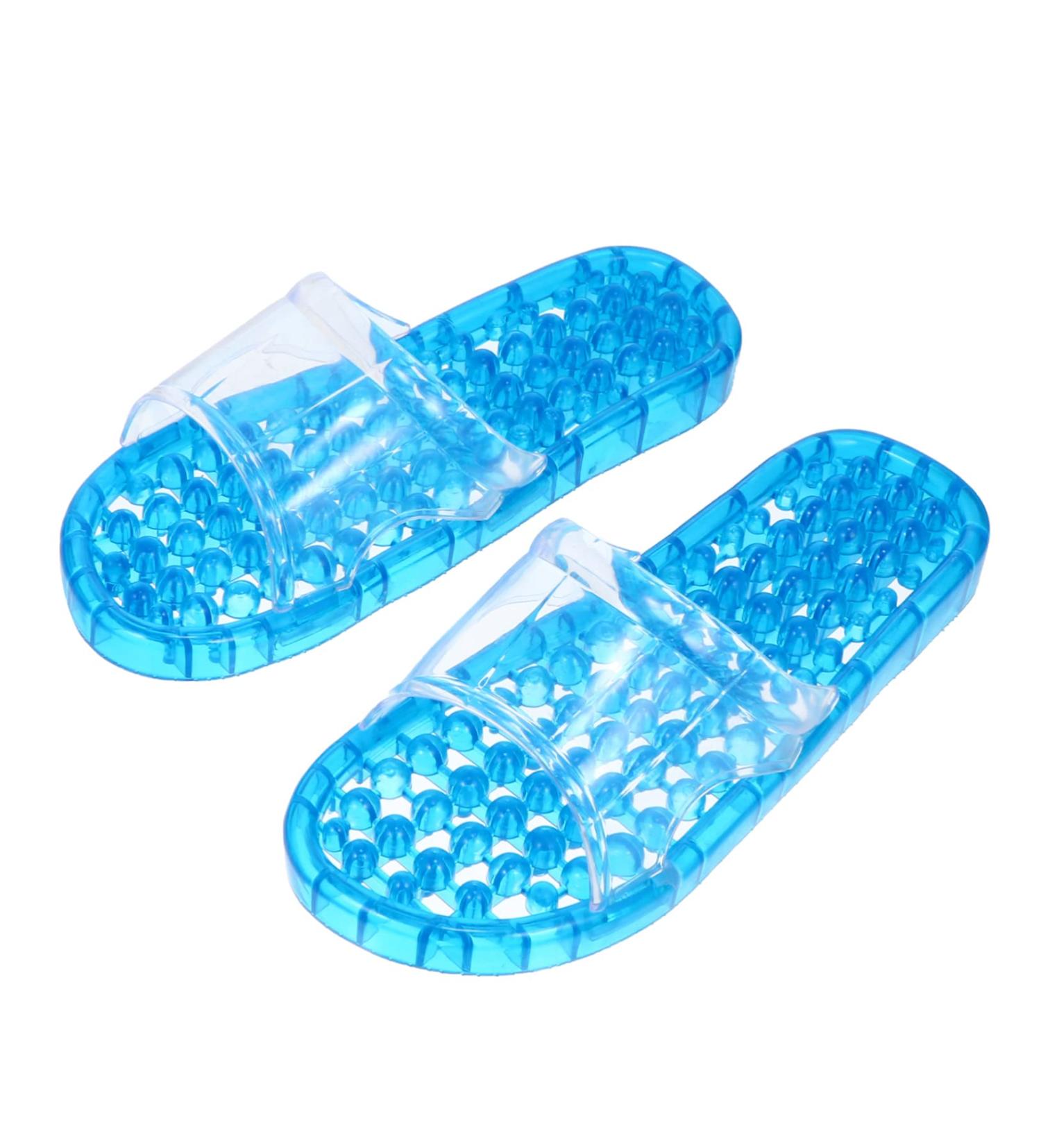 MAGICLULU 2 Pairs Slippers Quick Drying Shower Slippers Green Home Indoor Slippers Non Dorm Shoes Gym Foot Spa Soak Tub Shower Footware Massaging Travel Pvc Household Plastic Barrel 28x10.3cm 11x3pcs Bluex3pcs - Buy Online on SooperMarket.com