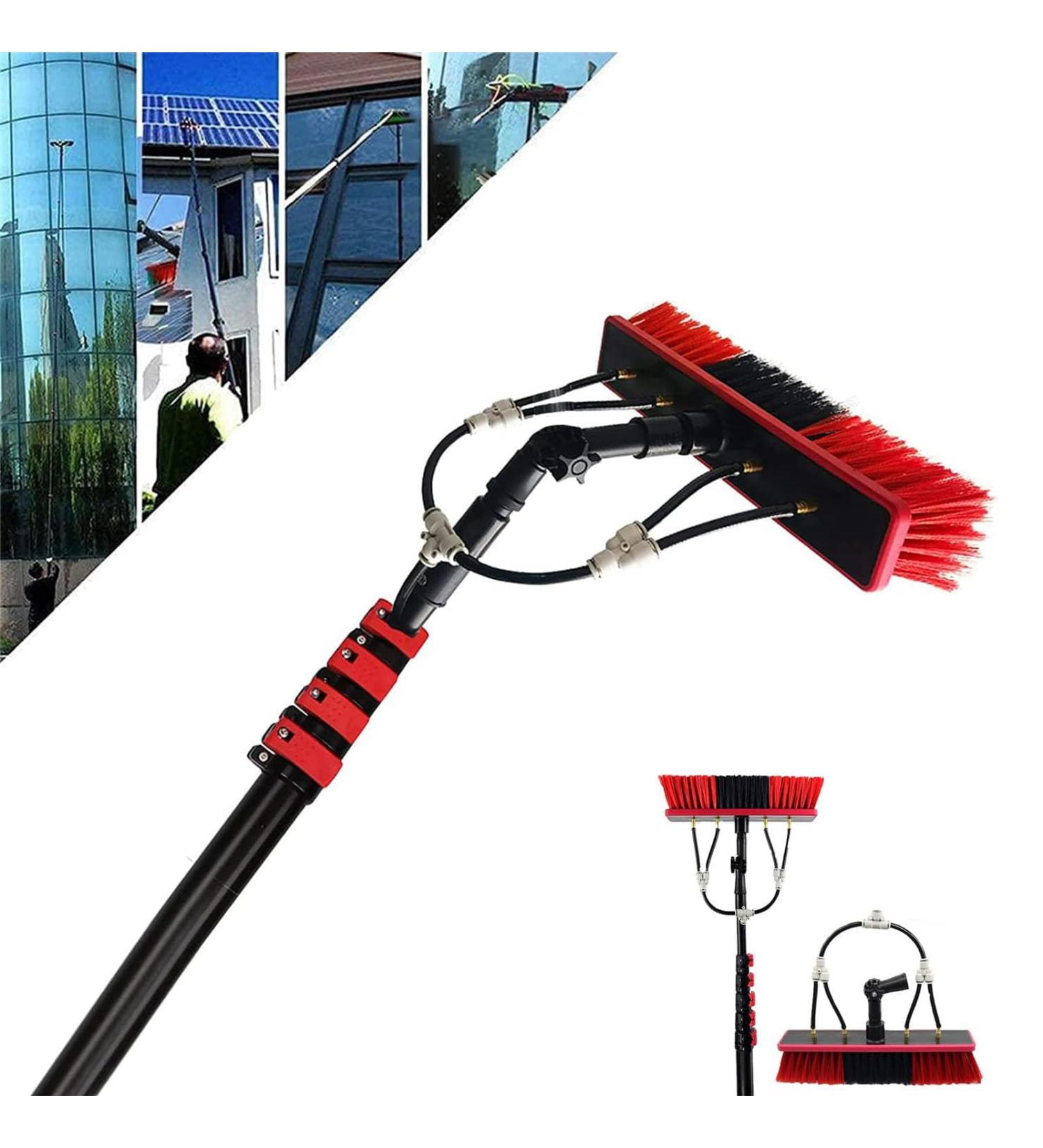 Telesbrush Water Fed Telesbrush Window Cleaning Pole Extendable Cleaner Conservatory Roof for Photovoltaic Panel Cleaning Trucks Windows/50Cm/10.8M 55cm Brush Head 9M/30FT - Buy Online on SooperMarket.com