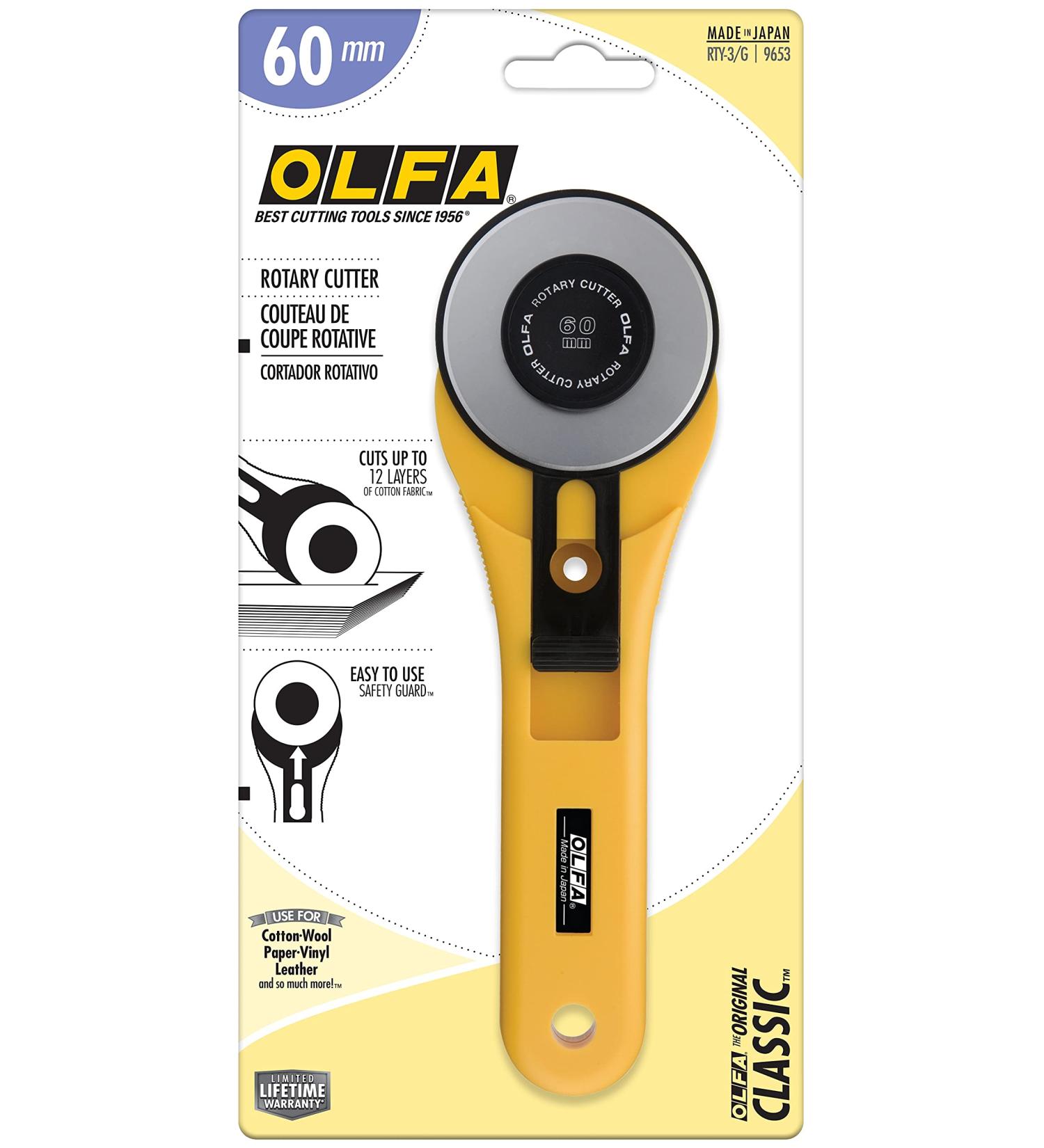 OLFA RTY-3/G 60mm Straight Handle Rotary Cutter - Buy Online on SooperMarket.com