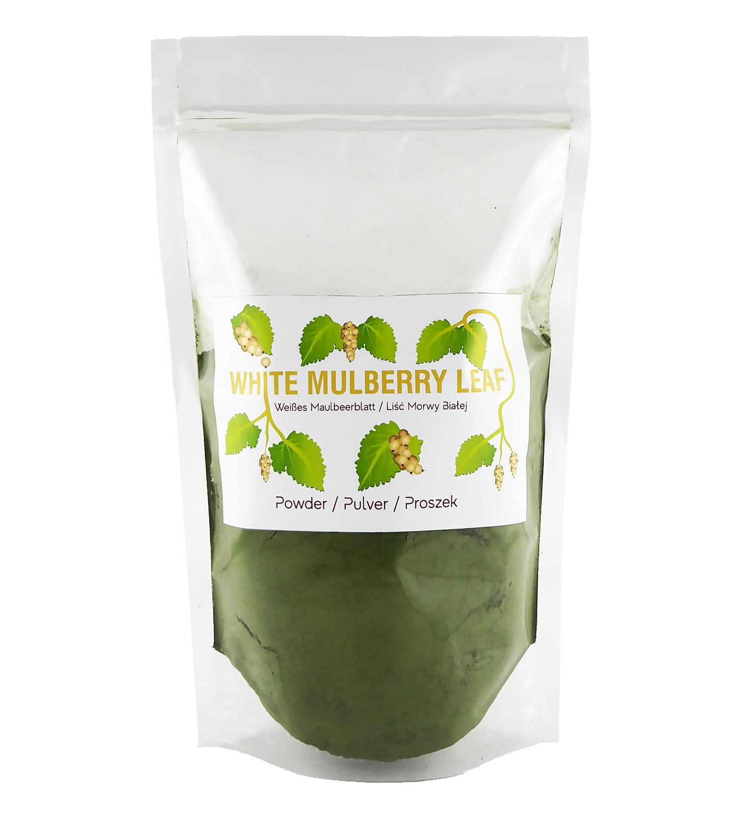 Organic White Mulberry Leaf Powder 300g - Pure Morus alba Extract - Buy Online on SooperMarket.com